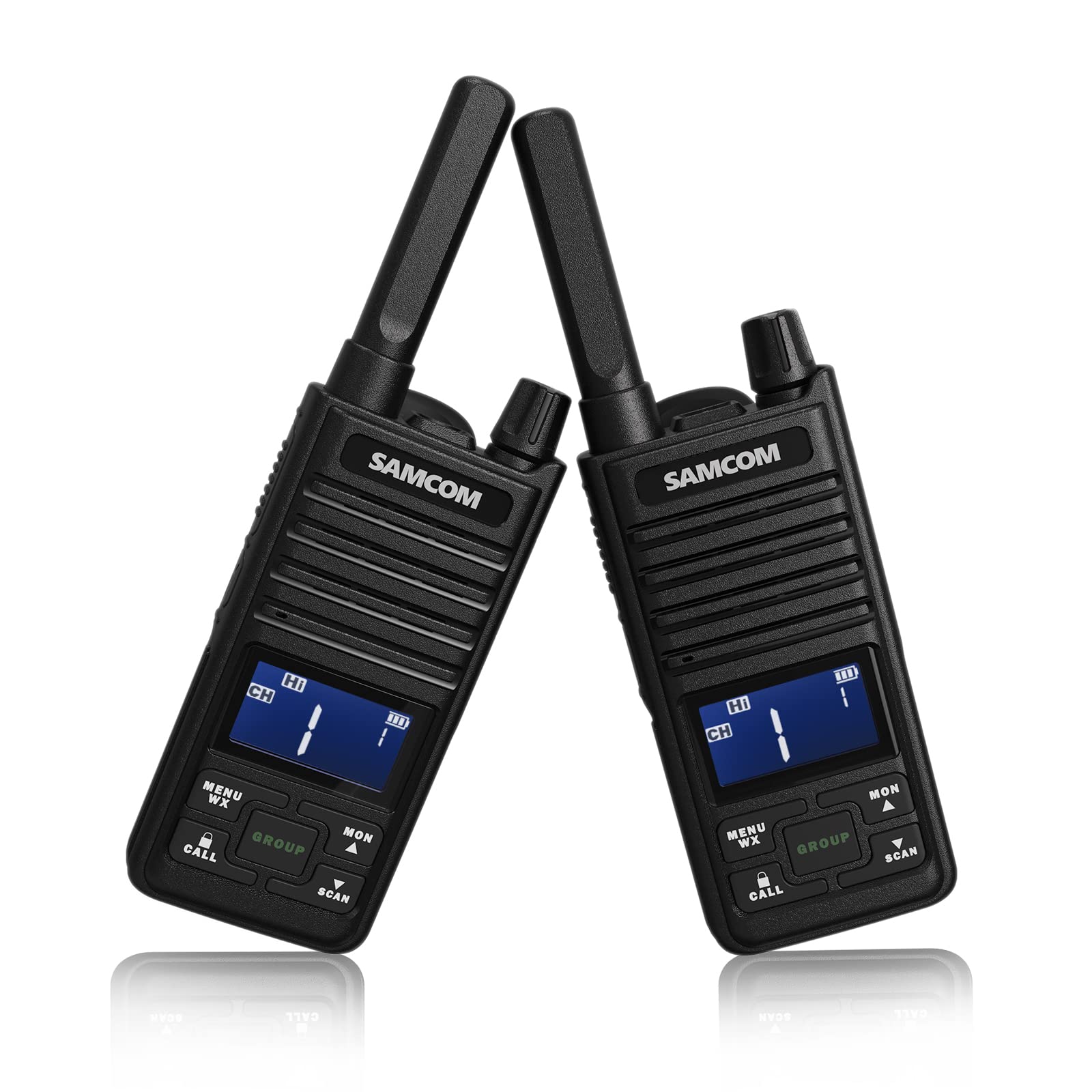 2022 Upgraded SAMCOM GMRS Long Range 2 Way Radios - 30 Channels USB Rechargeable Handheld Walkie Talkies for Adults (2 Pack, T2) - Ideal for Camping, Hiking, Restaurants & Outdoor Adventures