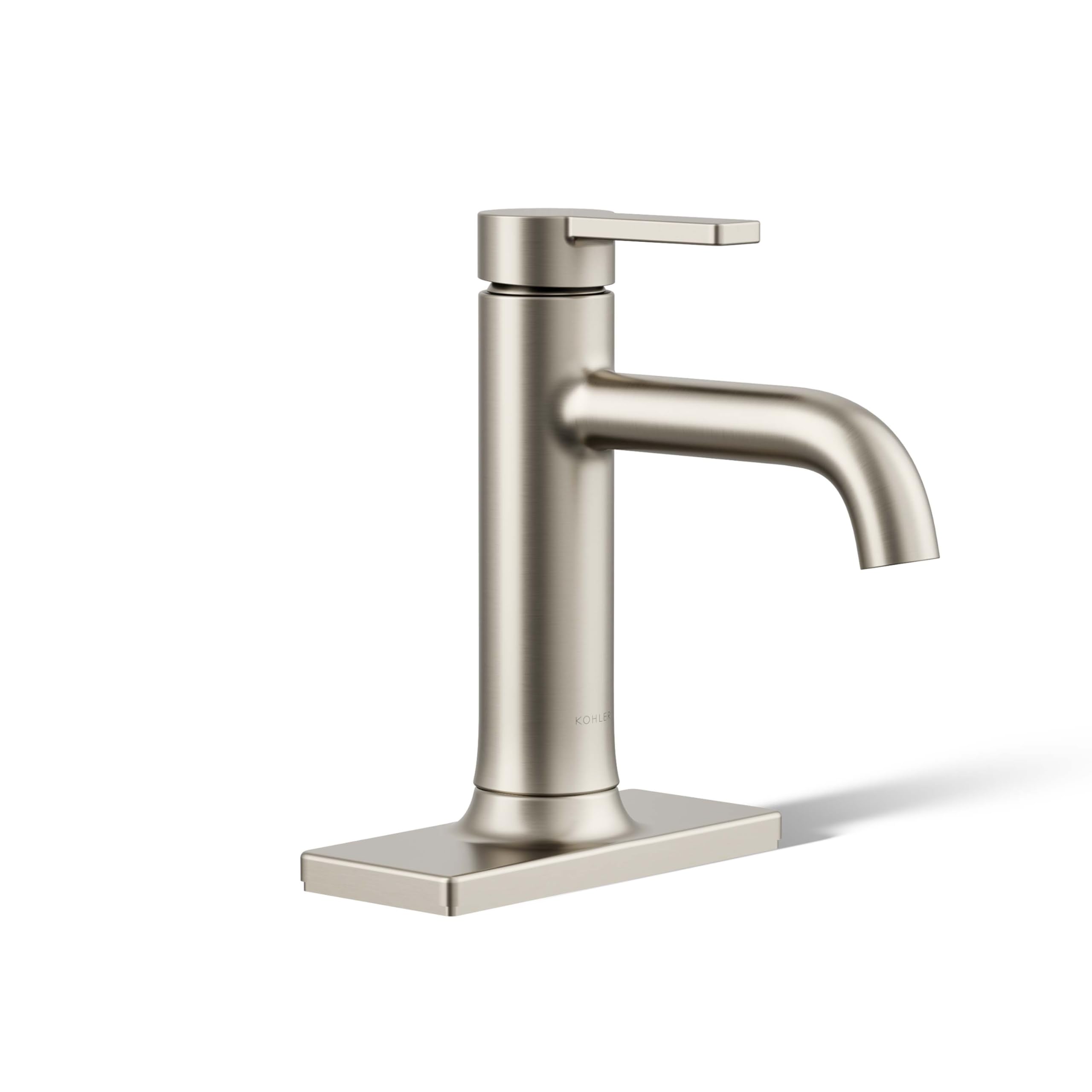 Kohler 28126-4N-BN Venza Bathroom Sink Faucet, 0.5 GPM Low-Flow Water-Saving Design, Vibrant Brushed Nickel Finish - Perfect for Modern Bathroom Vanities and Powder Rooms