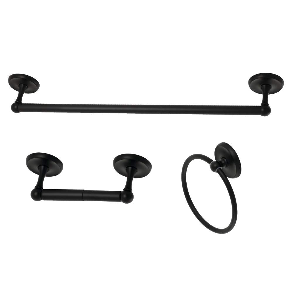 Kingston Brass Victorian Bathroom Faucet Set - Matte Black Finish, 2.75 x 2.75 x 2.13 Inches - Elegant Vintage Sink Hardware for Classic Bathroom Decor | Perfect for Guest Bathrooms, Master Suites & Victorian Style Homes