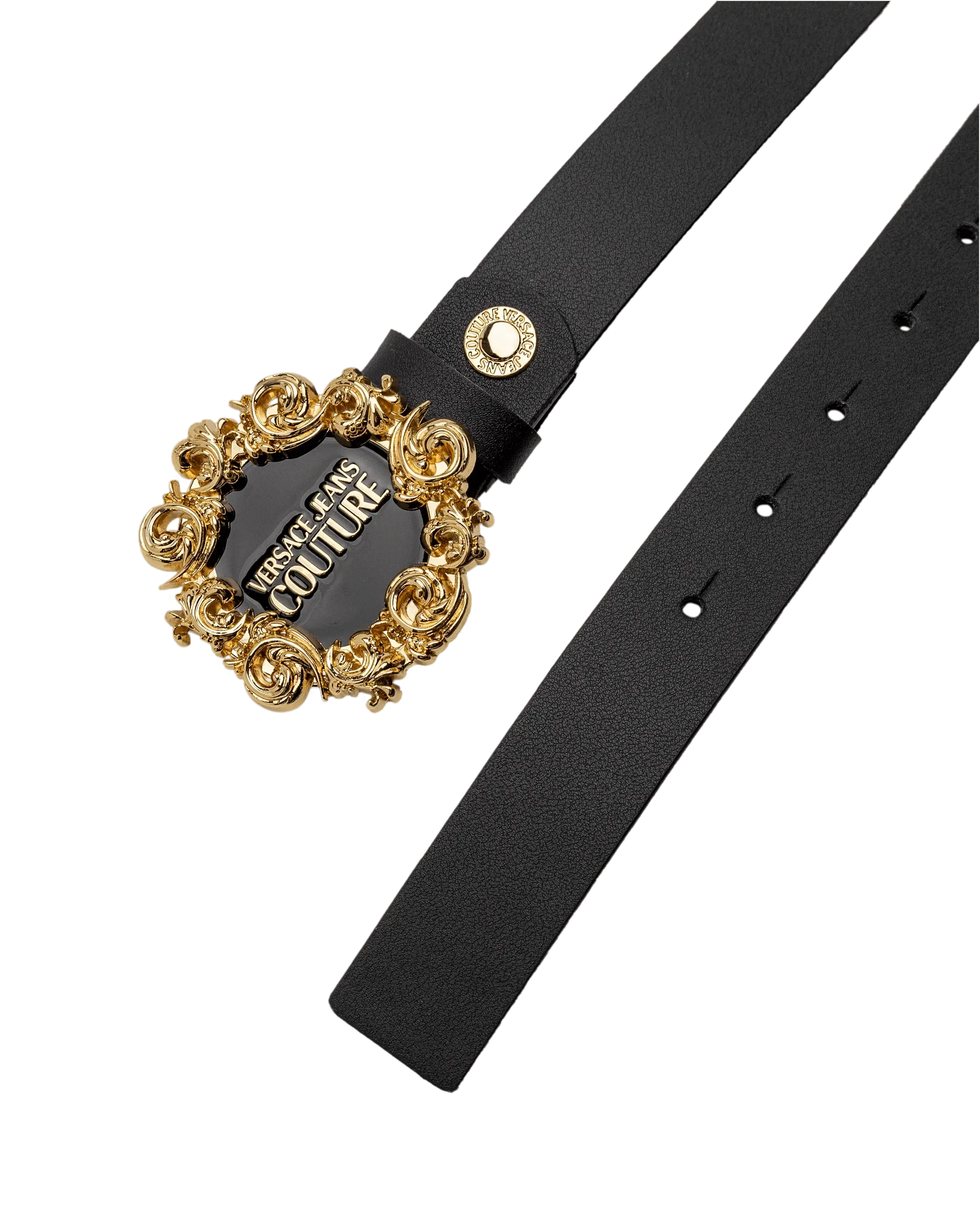 Baroque Logo Leather Belt for Men - Stylish Designer Belt for Jeans, Pants & Formal Wear | Premium Genuine Leather Fashion Accessory