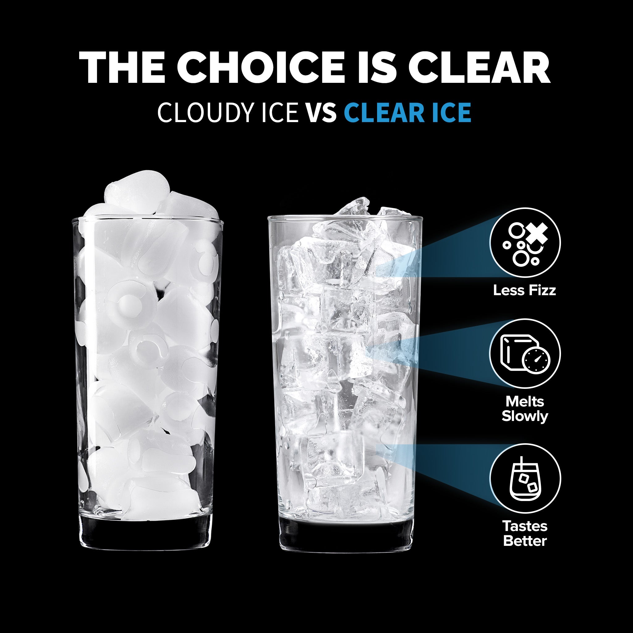Newair® Undercounter Ice Maker for Home - 80 lbs/day Clear Ice Production, Stainless Steel Design | Perfect for Kitchens, Bars, Offices & Entertaining