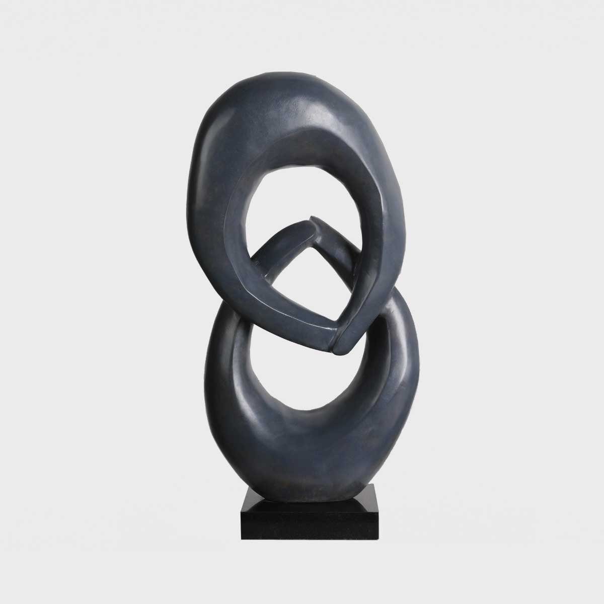 Grey Patina Bronze Sculpture - Handcrafted Art Deco Statue for Home & Office Decor | Perfect for Living Room, Garden, or Gift