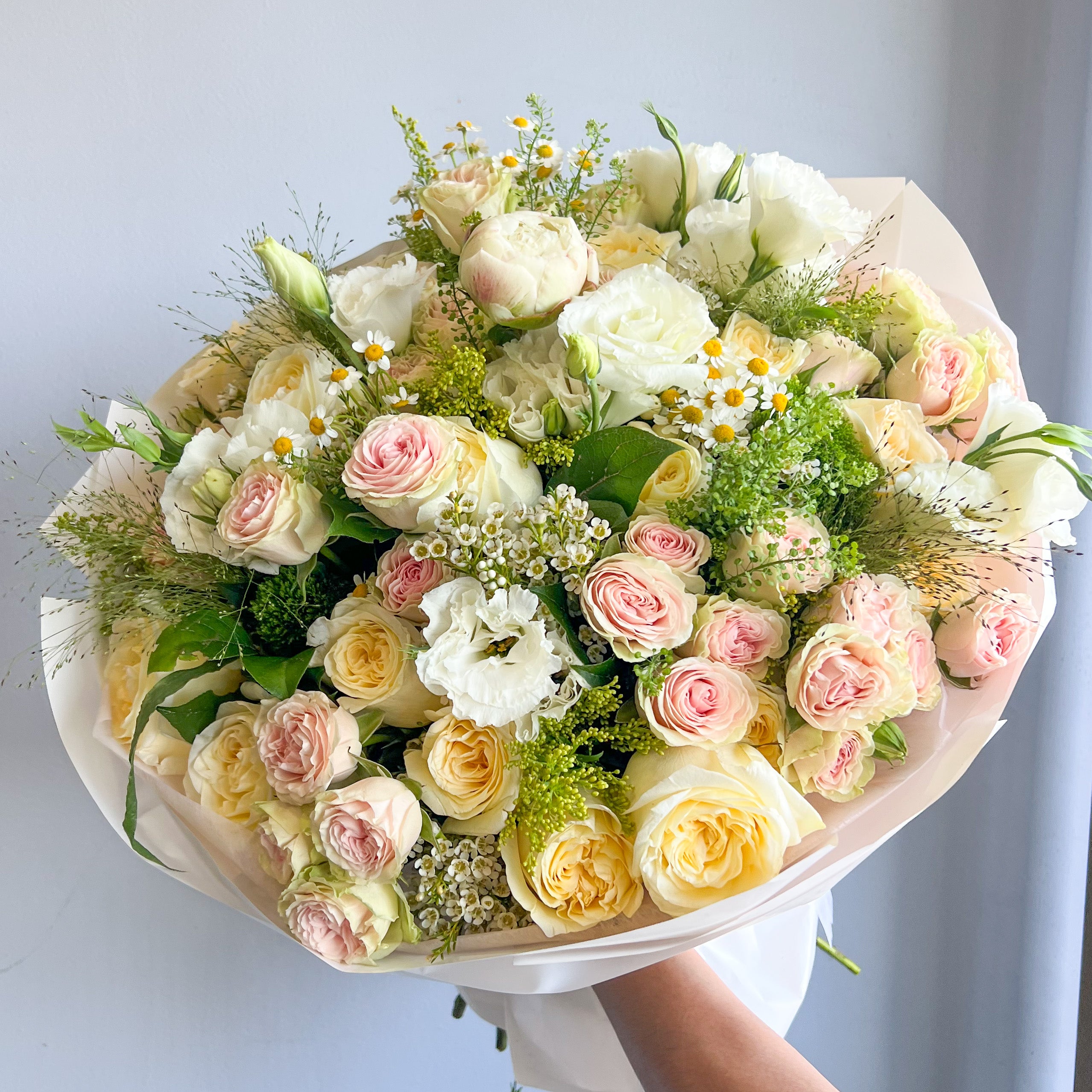 French Garden Bouquet - Fresh 3-Pack Floral Arrangement for Home Decor, Wedding Centerpieces & Gift Giving
