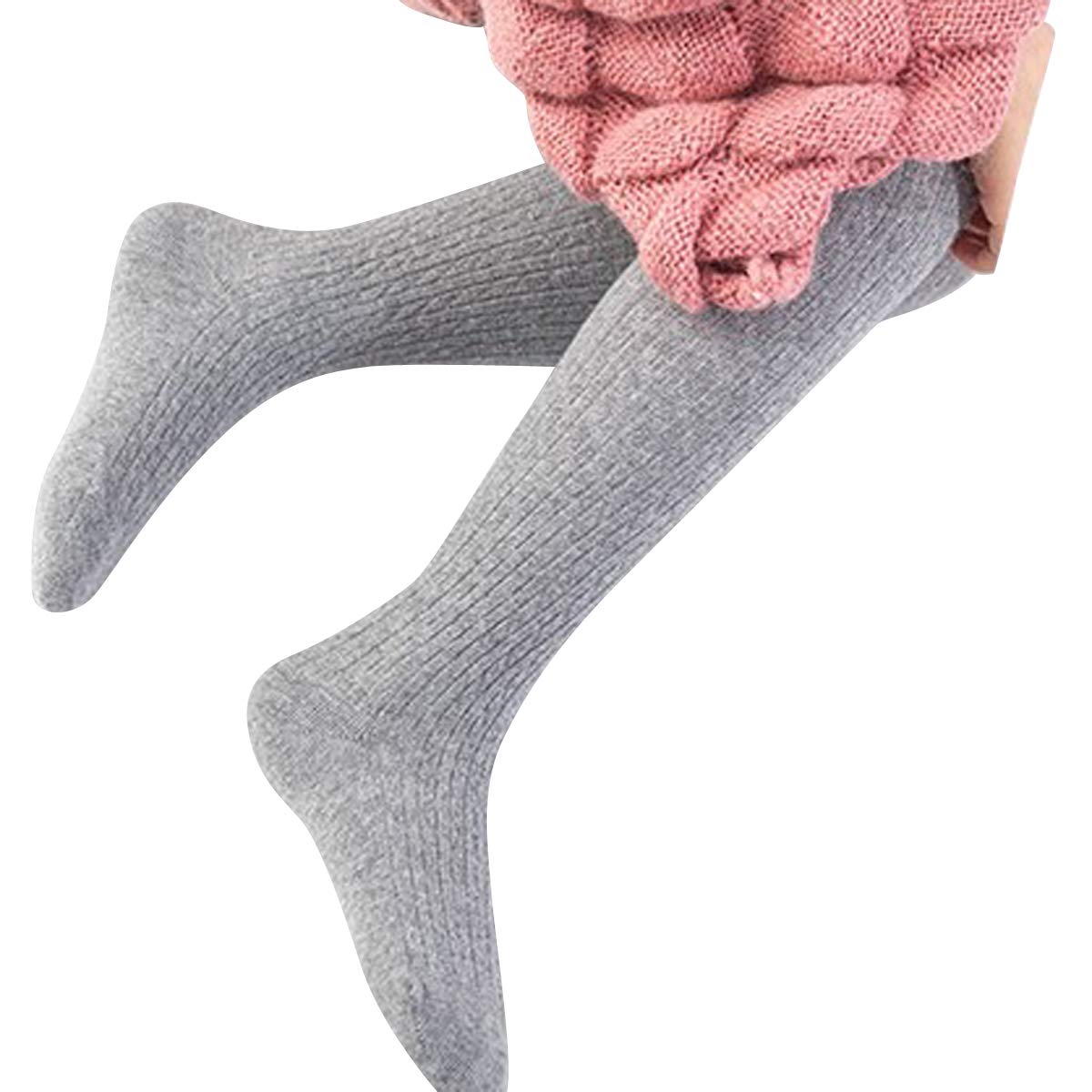Vanberfia Baby Girls Tights - 3 Pack Cable Knit Leggings & Stockings for Infants Toddlers 2-10T | Soft Warm Winter Pantyhose for Playdates, Daycare & Family Outings
