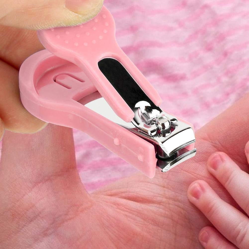 Baby Nail Care Kit 4-in-1 - Safe Nail Clippers, Scissors, File & Tweezers for Newborns, Infants & Toddlers | Gentle Manicure & Pedicure Set (Pink) | Perfect for Home Baby Care & Travel Essentials