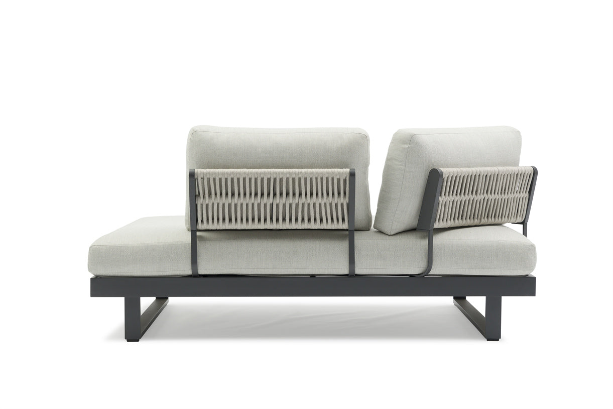 Couture Jardin Breeze Outdoor Island with Two Adjustable Backrests - Perfect for Patio, Garden, and Poolside Relaxation