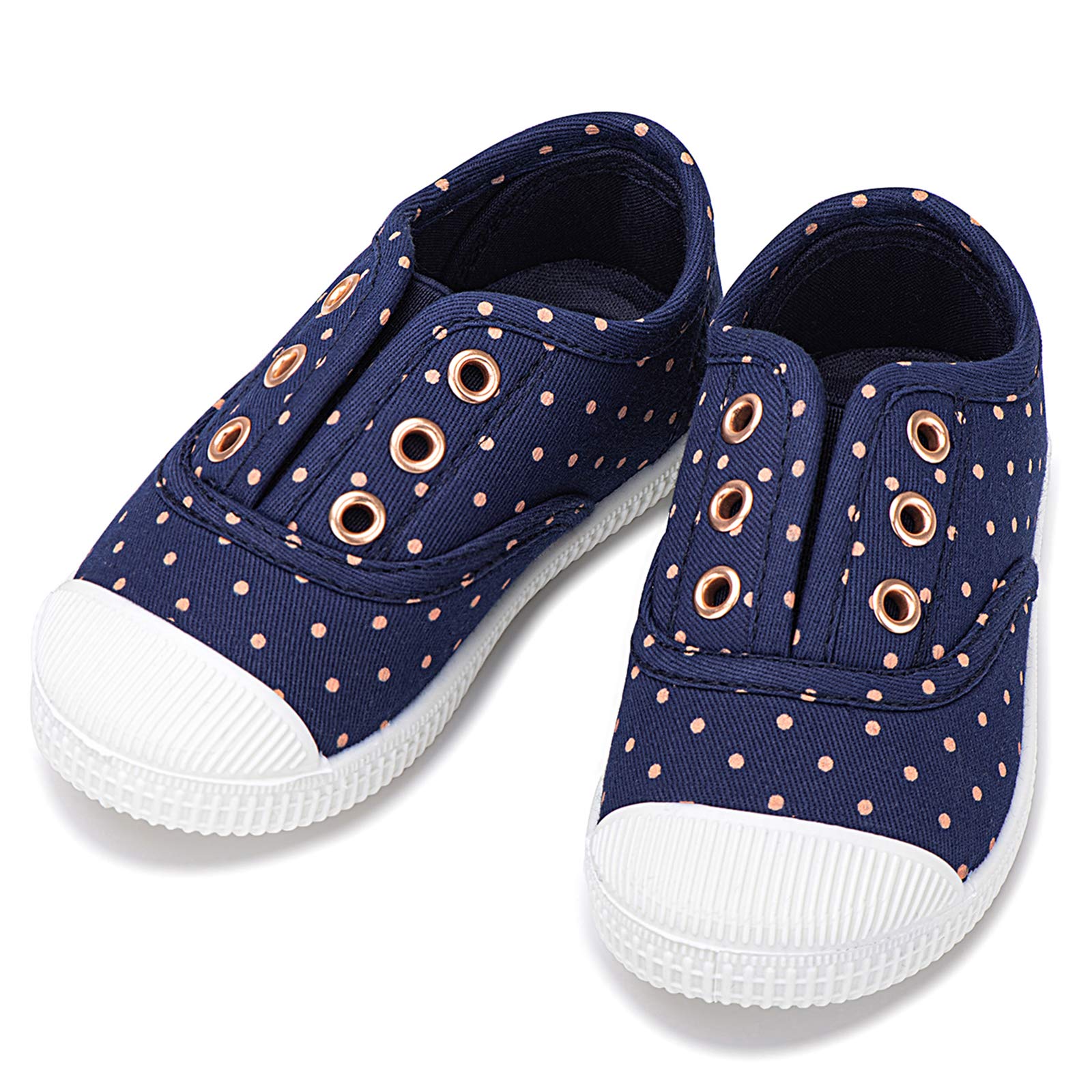**Toddler Kids Canvas Sneakers - Lightweight Slip-On Comfortable Running Shoes for Boys & Girls (Toddler/Little Kids/Big Kids) - Perfect for Playground, School & Casual Wear**
