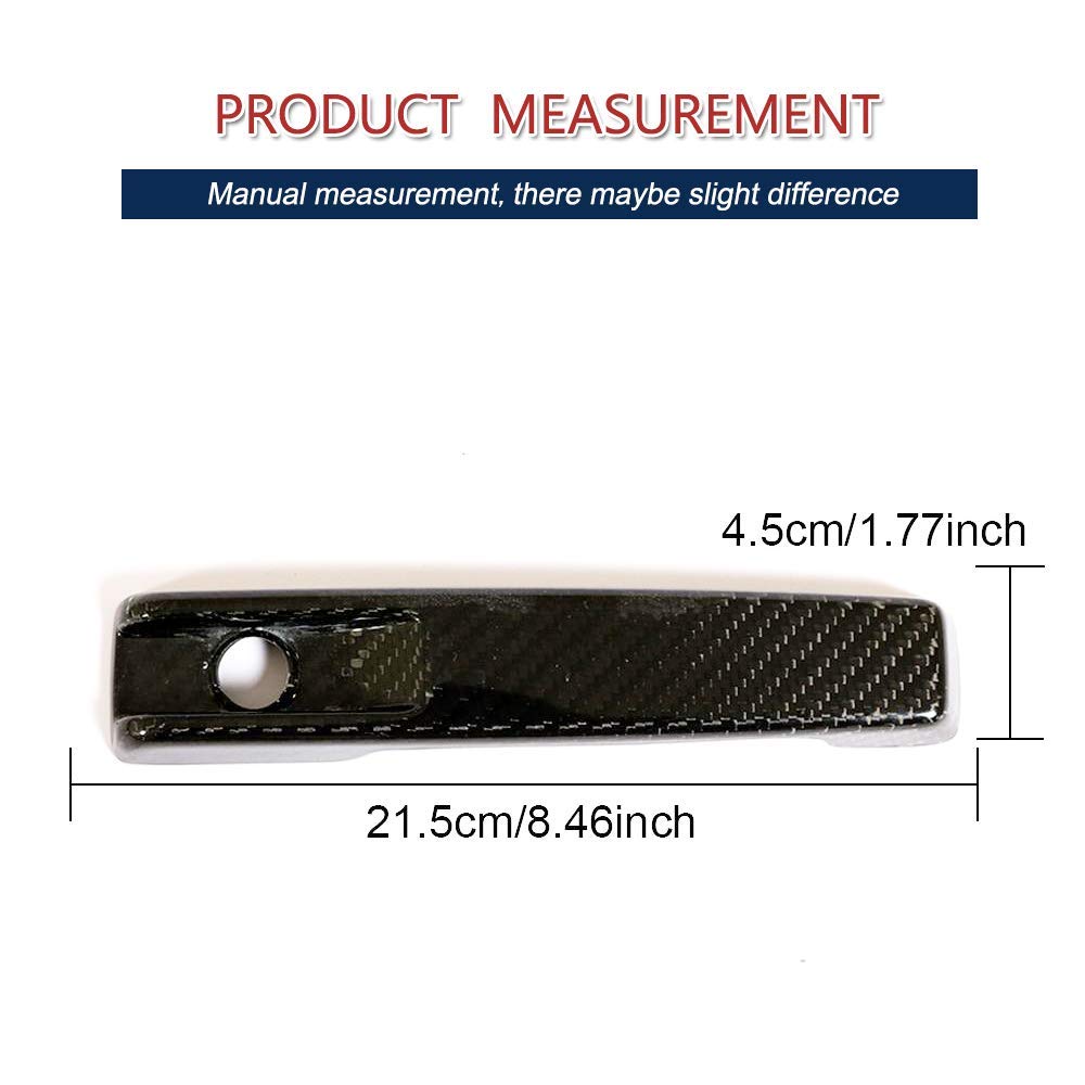 JC SPORTLINE Carbon Fiber Door Handle Cover for Mercedes Benz W463 G500 G550 G55 G63 AMG Wagon (2004-2018) - Premium Exterior Accessories for Enhanced Style & Protection - Perfect for Car Enthusiasts & Off-Road Adventures