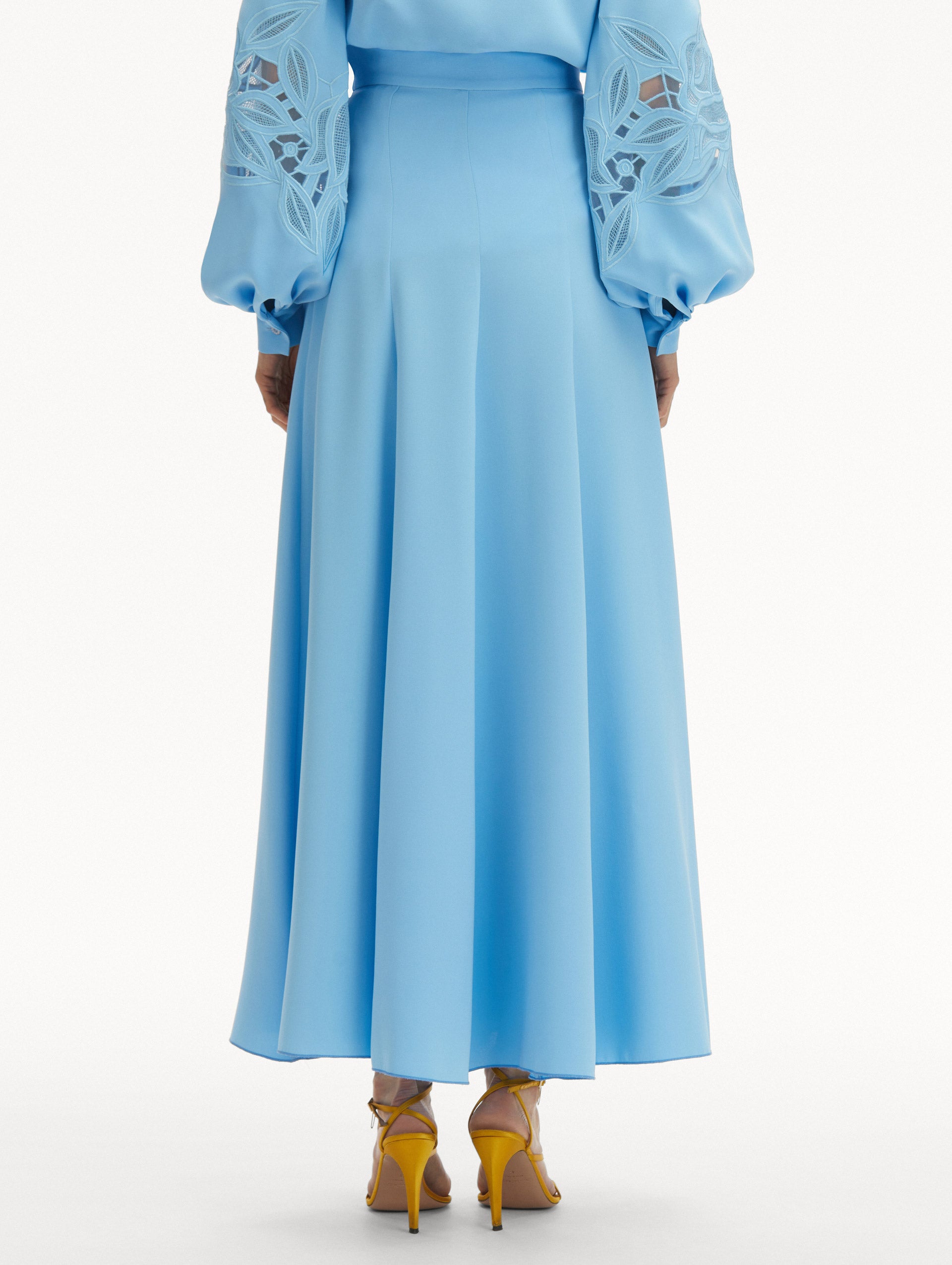 Elegant Silk Georgette Skirt for Women - Flowy A-Line Midi Skirt with Side Slits | Perfect for Summer, Beach, Party & Office Wear