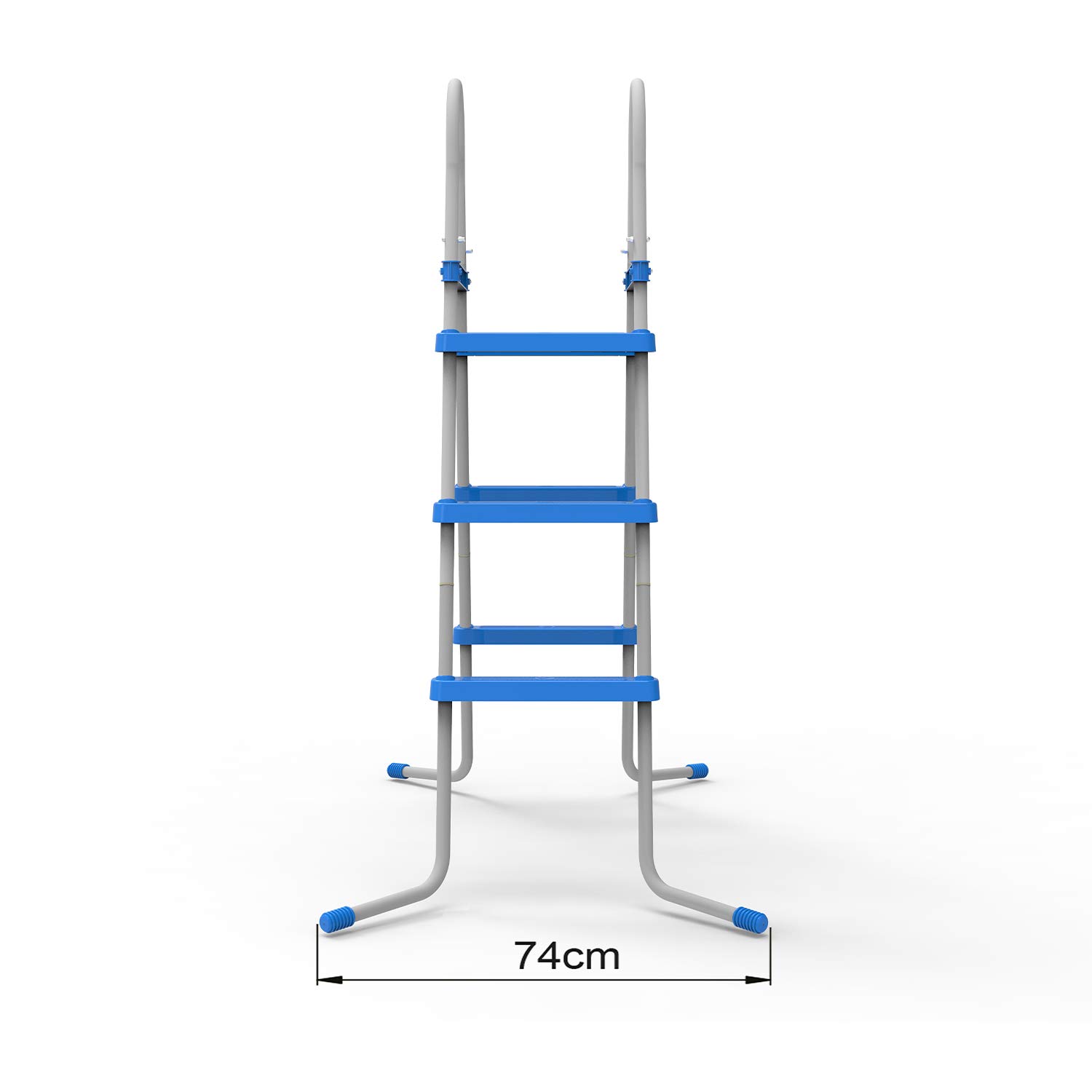 JLeisure 43 Inch Heavy Duty 3-Step A-Frame Swimming Pool Ladder - Durable Metal Steel Frame for Above Ground Pools - Perfect for Backyard, Patio, and Outdoor Use