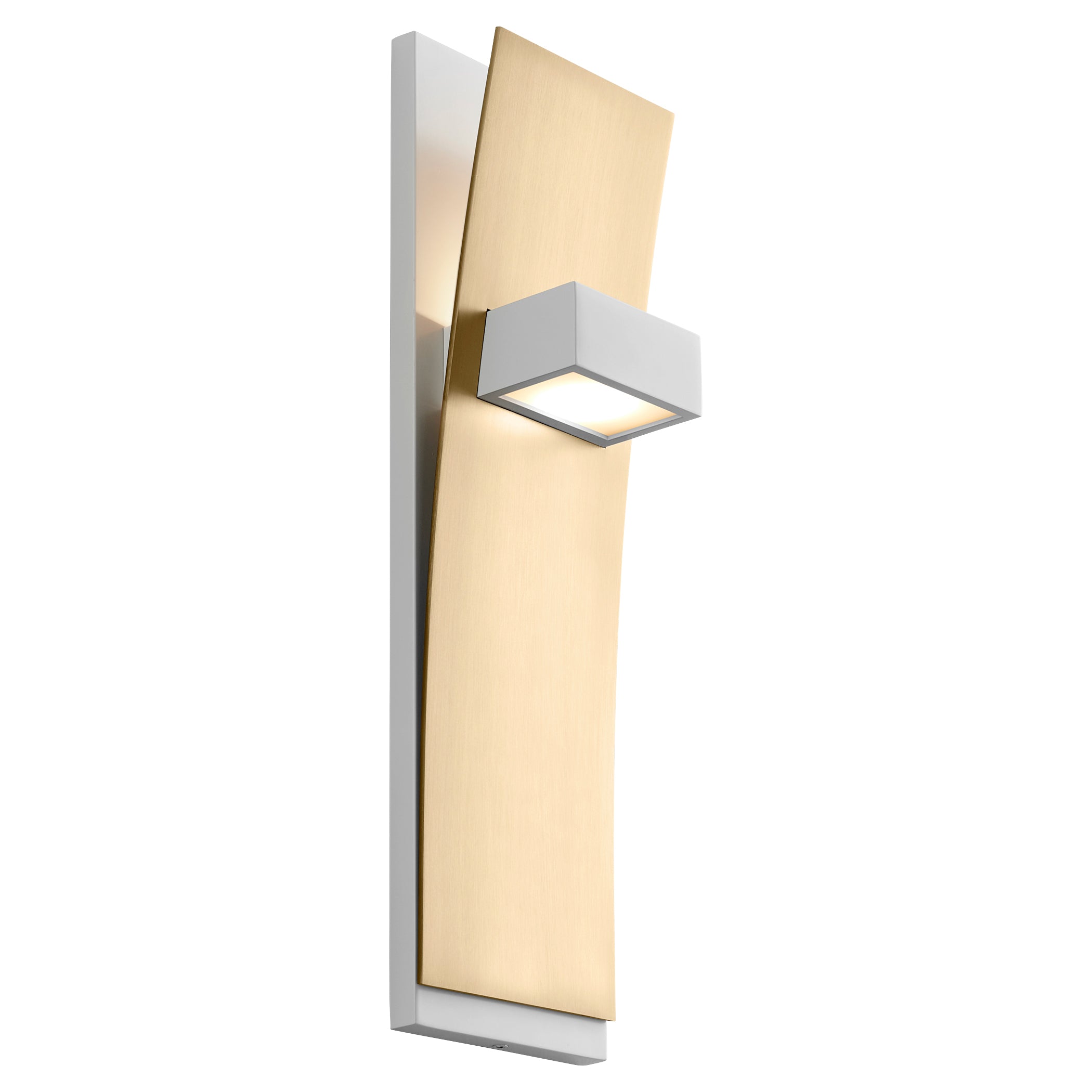 Dario 3 400 640 Wall Sconce in White with Aged Brass Finish - Perfect for Bedroom, Living Room, and Hallway Lighting