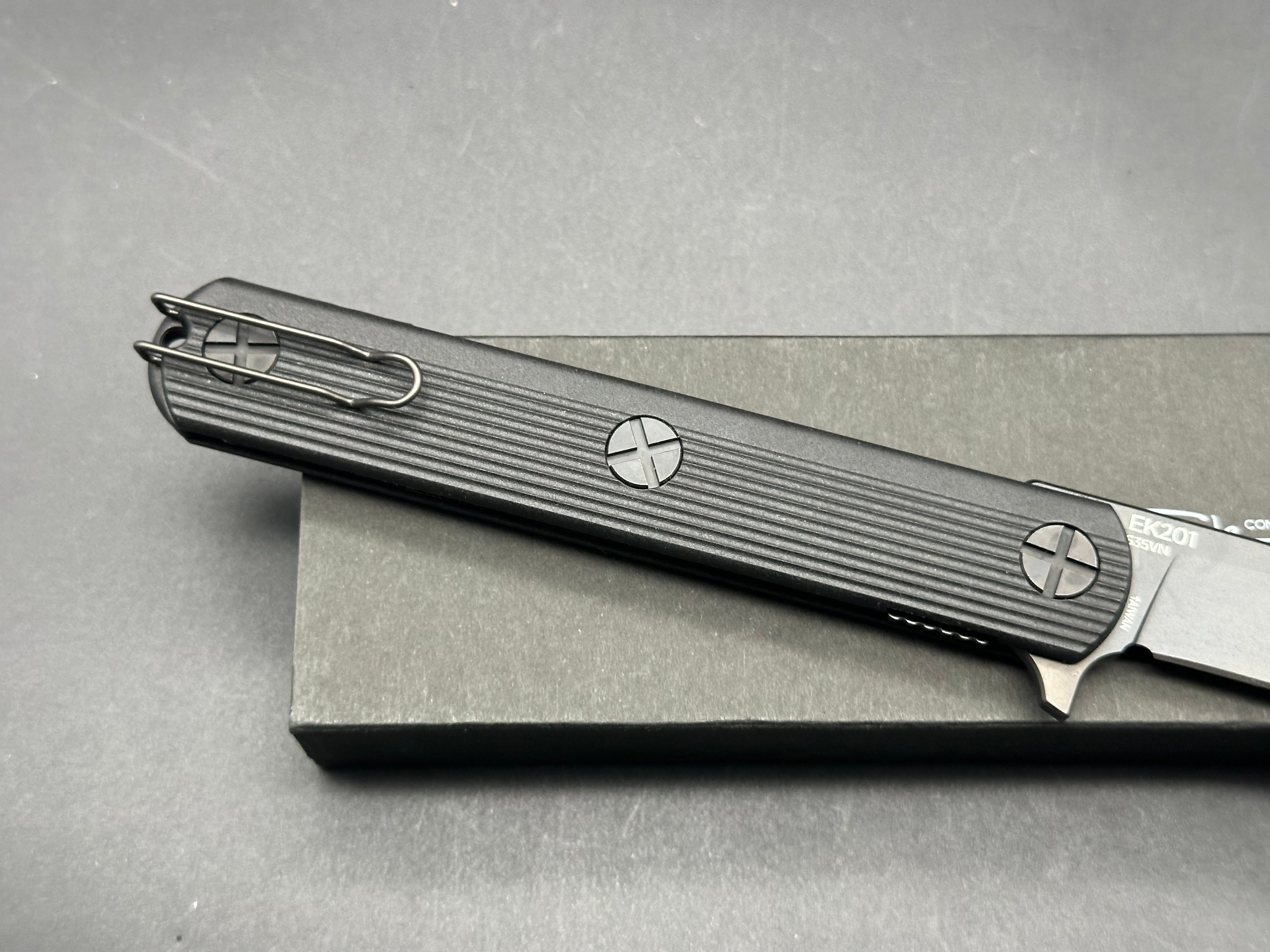 KA-BAR EK Commando Folding Knife with GFN Handle & S35VN Steel Blade - Tactical, Outdoor, Survival, and Everyday Carry (EDC) Knife
