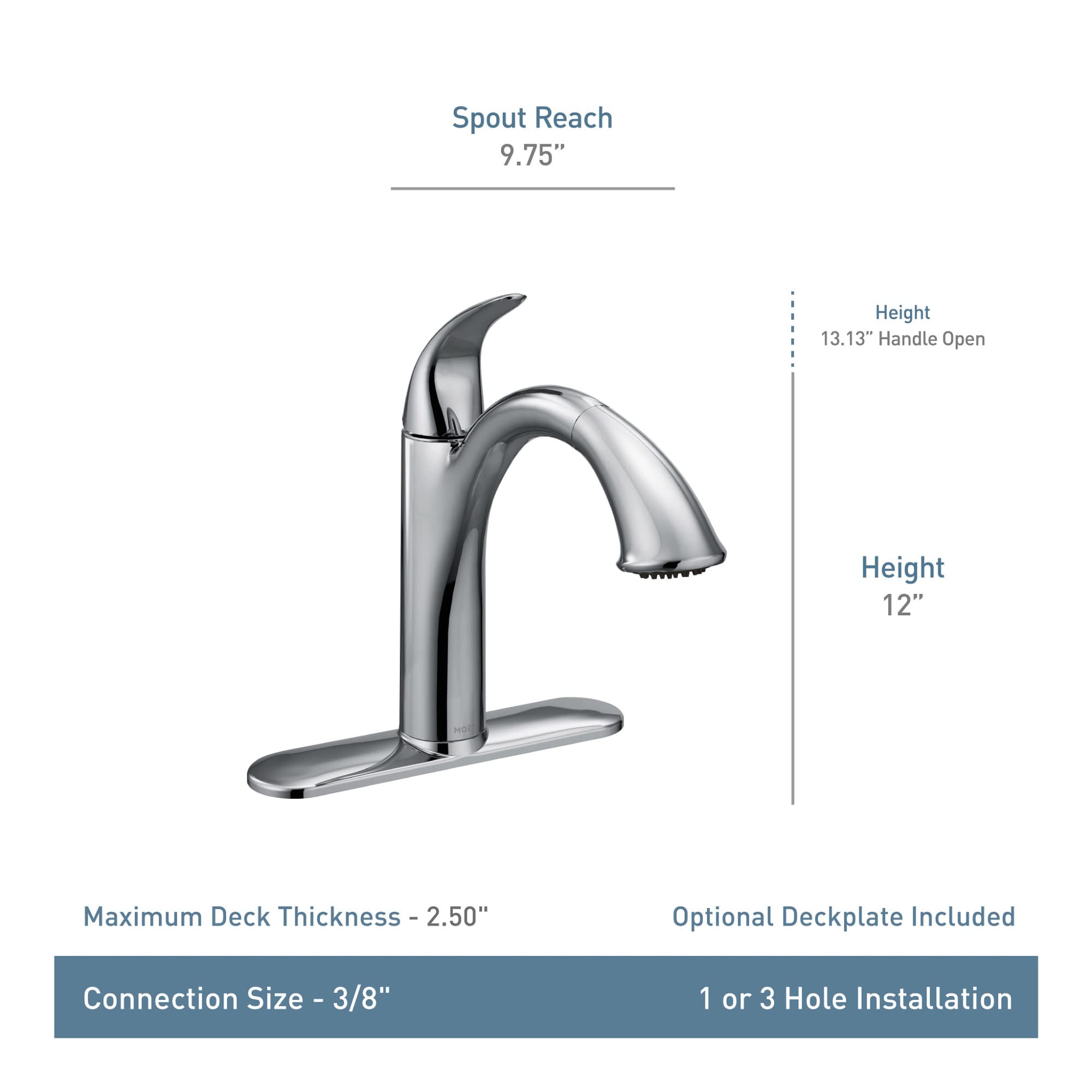 Moen Camerist Spot Resist Stainless Steel One-Handle Pull-Down Kitchen Faucet with Power Clean Spray and Reflex Docking System - 7545SRS for Modern Home Kitchen Sink (Ideal for Washing Dishes, Filling Pots & Daily Cooking Tasks)