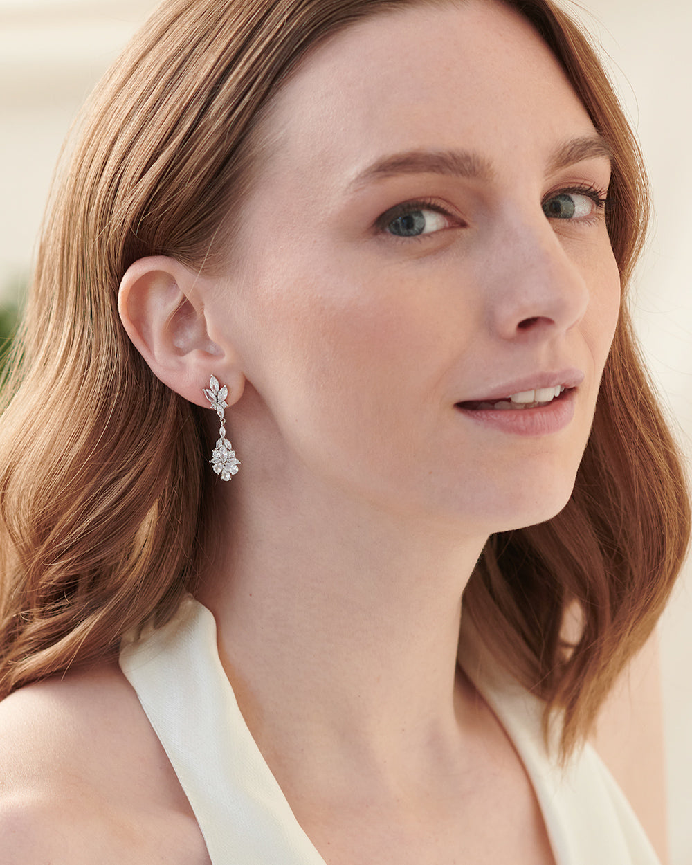 Paloma CZ Stud Earrings - Sparkling Cubic Zirconia Earrings for Women, Hypoallergenic & Elegant Jewelry Gift for Everyday Wear, Parties & Special Occasions