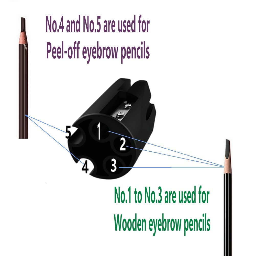 2-in-1 Eyebrow Pencil Sharpener for Wooden & Soft Pencils - Perfect for Makeup Kits