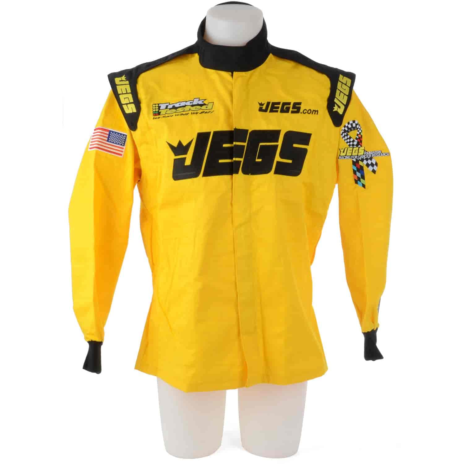 JEGS 6062 Men's Yellow Single Layer Work Jacket - Large Size for Construction, Outdoor Work & Heavy Duty Protection