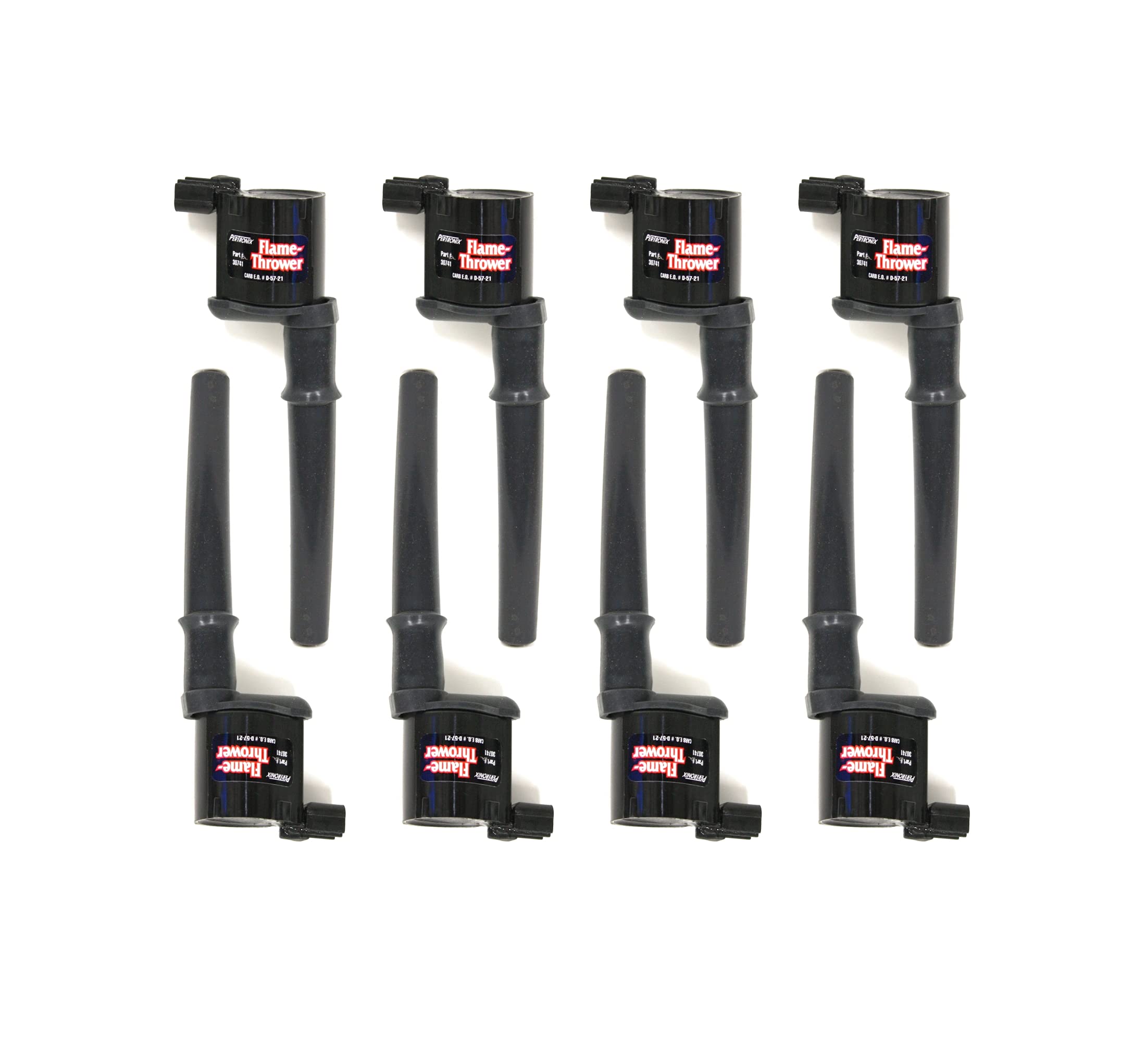 Pertronix 30748 Flame-Thrower Coil On Plug Kit for Ford 4 Valve Engines (Set of 8) - High Performance Ignition Coils for Mustang, F150, Expedition & More - Perfect for Street Racing & Engine Upgrades