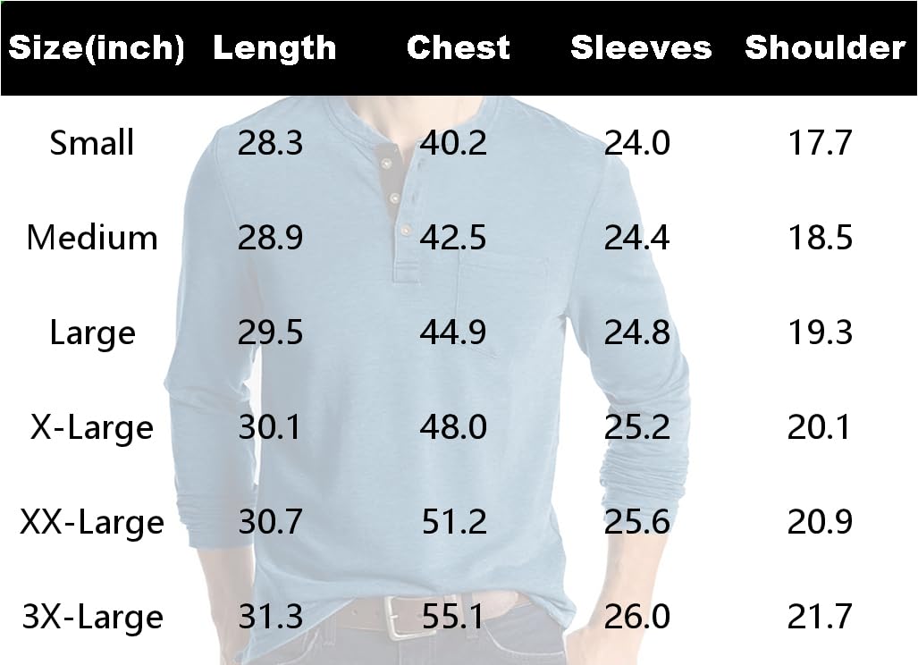 Men's Casual Short Sleeve Henley Shirt - Comfortable Button Up T-Shirt with Chest Pocket for Everyday Wear, Work & Outdoor Activities