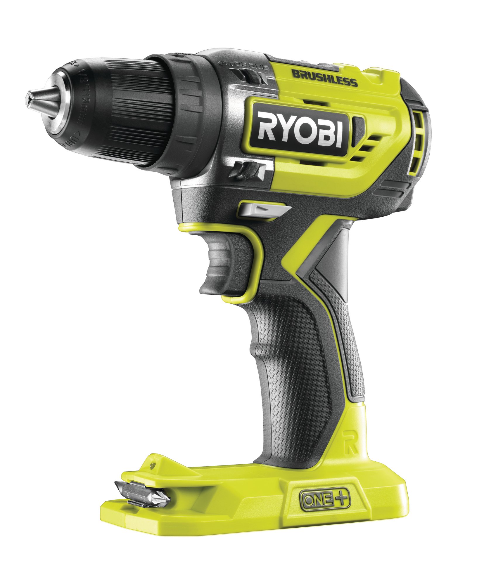 Ryobi R18DD5-0 ONE+ 18V Cordless Brushless Drill Driver - Hyper Green - Powerful Electric Drill for Home DIY Projects & Professional Construction Work
