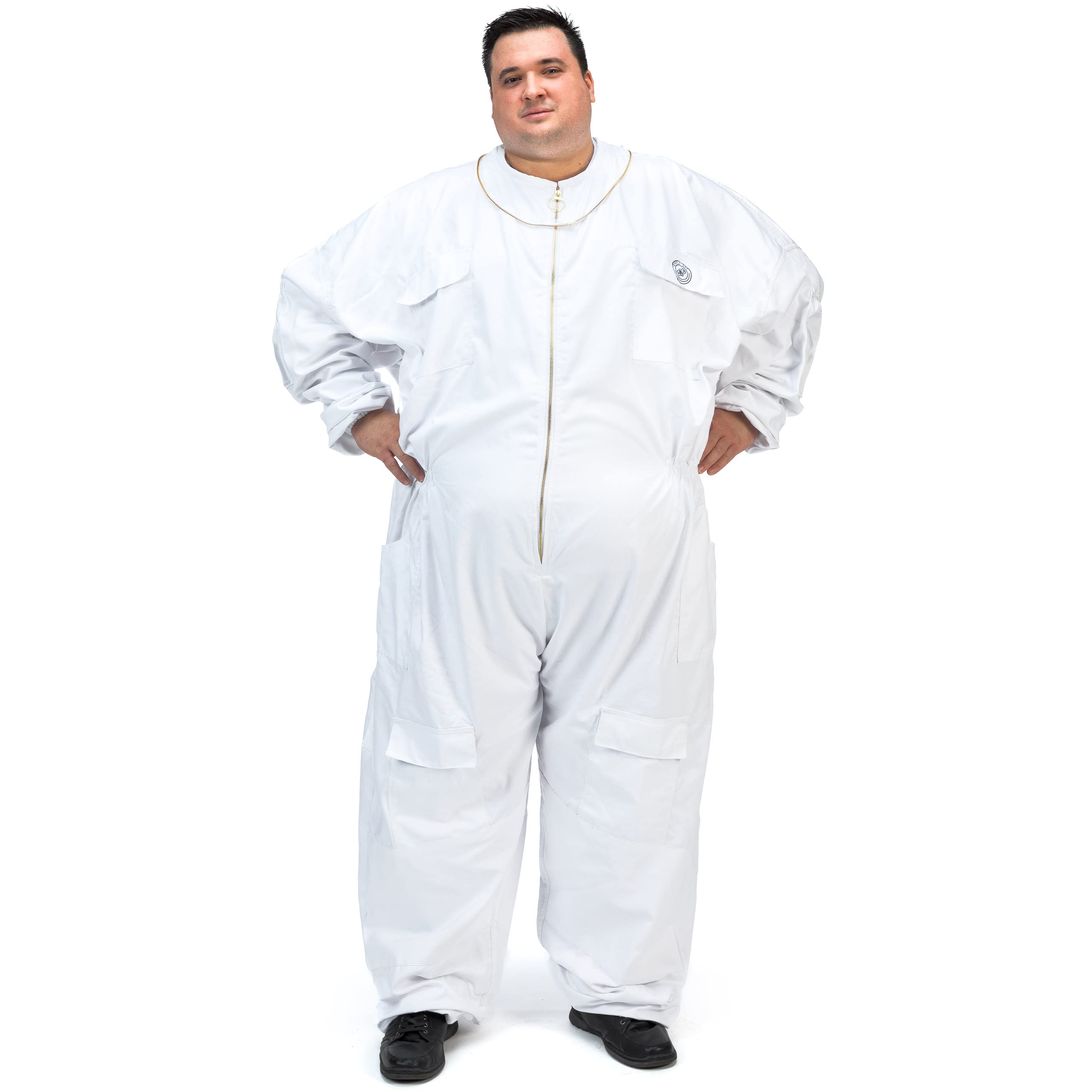 Humble Bee 410 Big & Tall Polycotton Beekeeping Suit with Round Veil - Full Body Protection for Beekeepers - Ideal for Hive Inspections, Honey Harvesting & Apiary Work