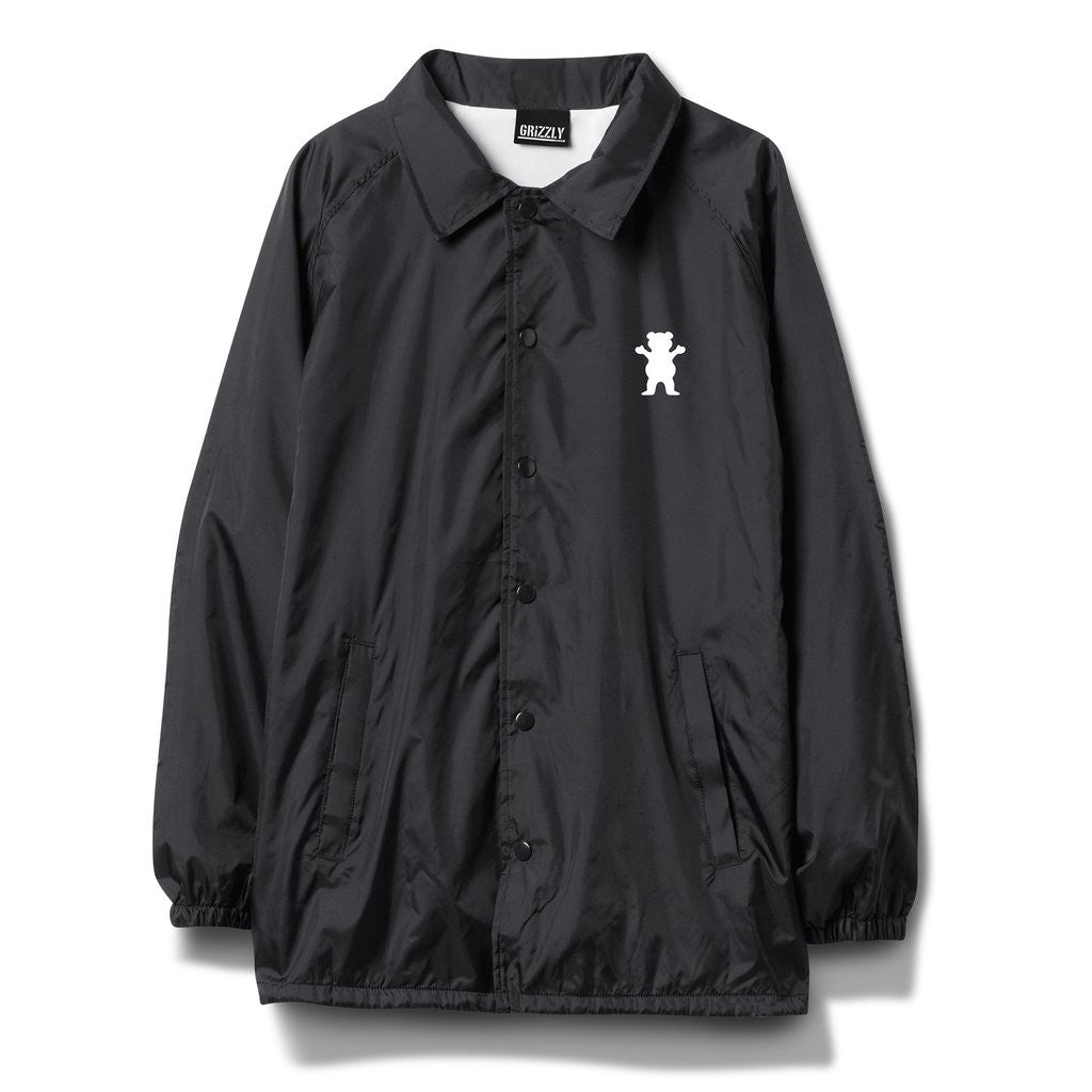 Grizzly Top Team Coaches Jacket - Premium Black Athletic Jacket for Sports Coaches & Trainers | Perfect for Sideline Coaching, Outdoor Training & Casual Wear
