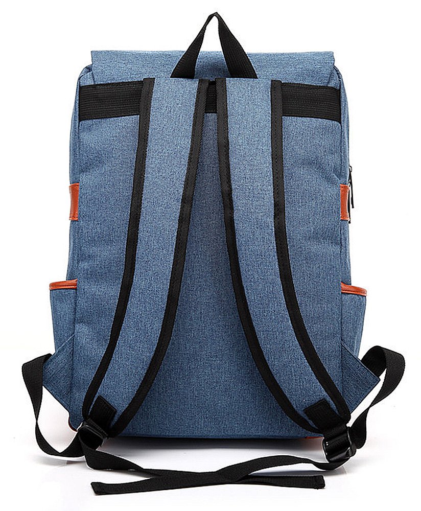 Mn&Sue 15.6 Inch Waterproof Laptop Backpack for Men & Women - Durable College Backpack for Travel, Business, Work & Outdoor Activities | Stylish British Design Unisex Rucksack in Denim Blue | Perfect for Commuting, School, Hiking & Daily Use