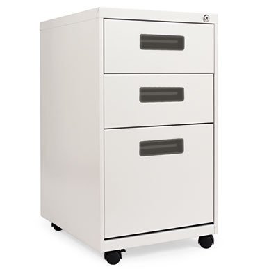 ALEPABBFLG - 3-Drawer Metal File Cabinet with Lock, Heavy Duty Office Storage Organizer for Documents, Files, and Supplies - Perfect for Home Office, School, or Workplace Organization