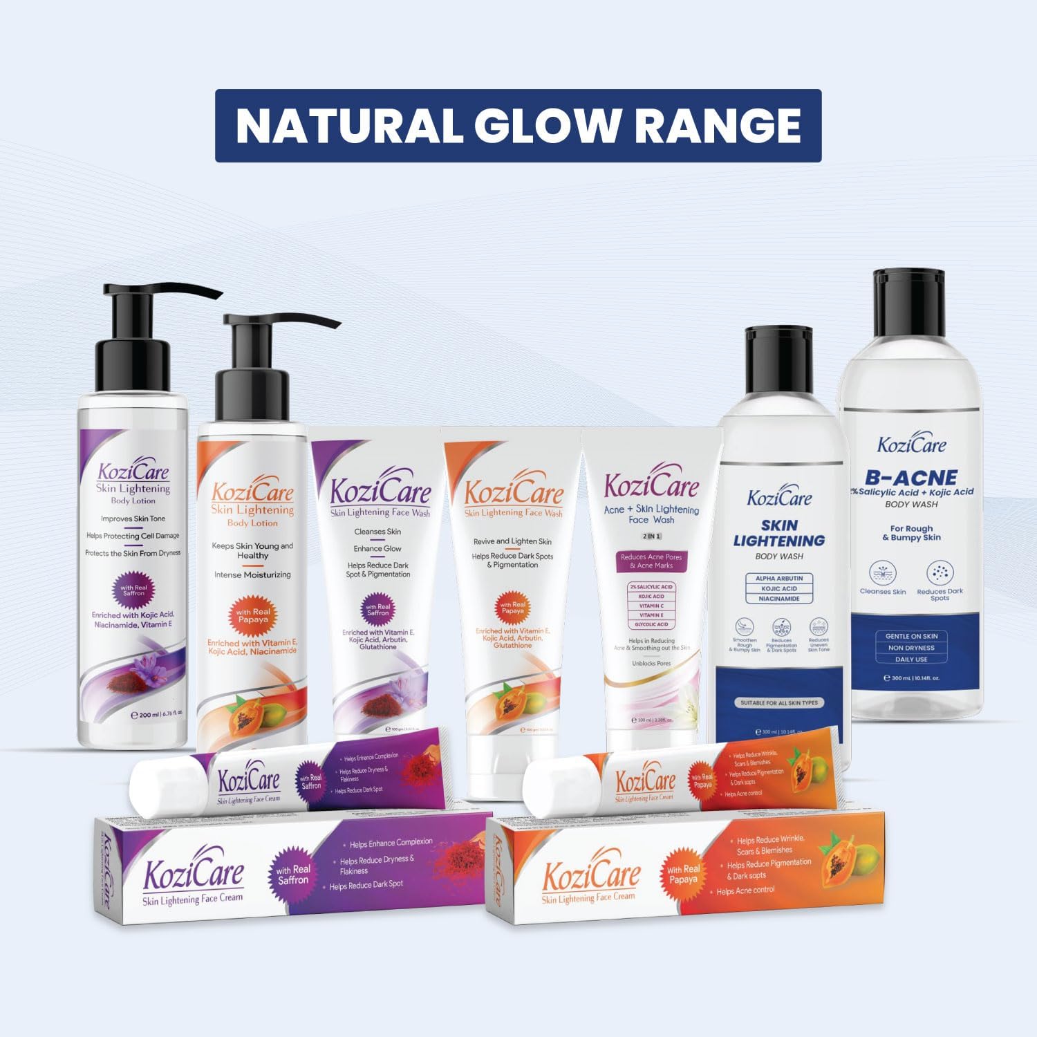 Kozicare Skin Brightening Body Wash with Alpha Arbutin, Niacinamide & Kojic Acid - Reduces Dark Spots, Pigmentation & Evens Skin Tone - Gentle Cleanser for Men & Women - Perfect for Daily Shower & Post-Sun Care