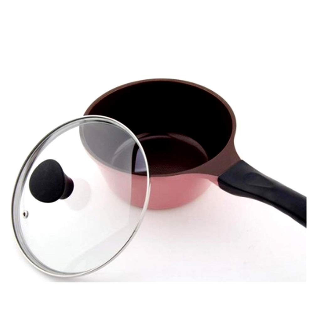 Nonstick Ceramic Cookware Set - 4-Piece Pink Pots and Pans with Thermo-Spot Heat Indicator, Dishwasher Safe & Oven Safe Kitchenware for Baking, Cooking, and Serving - Perfect for Home Chefs and Family Meals