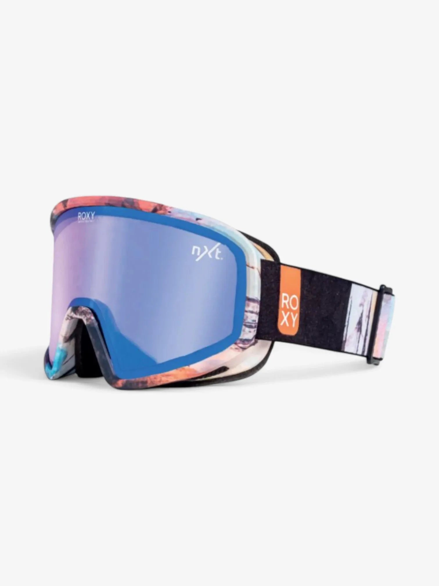 ROXY Feenity NXT Blue Print Snow Goggles - Anti-Fog, UV Protection for Skiing & Snowboarding