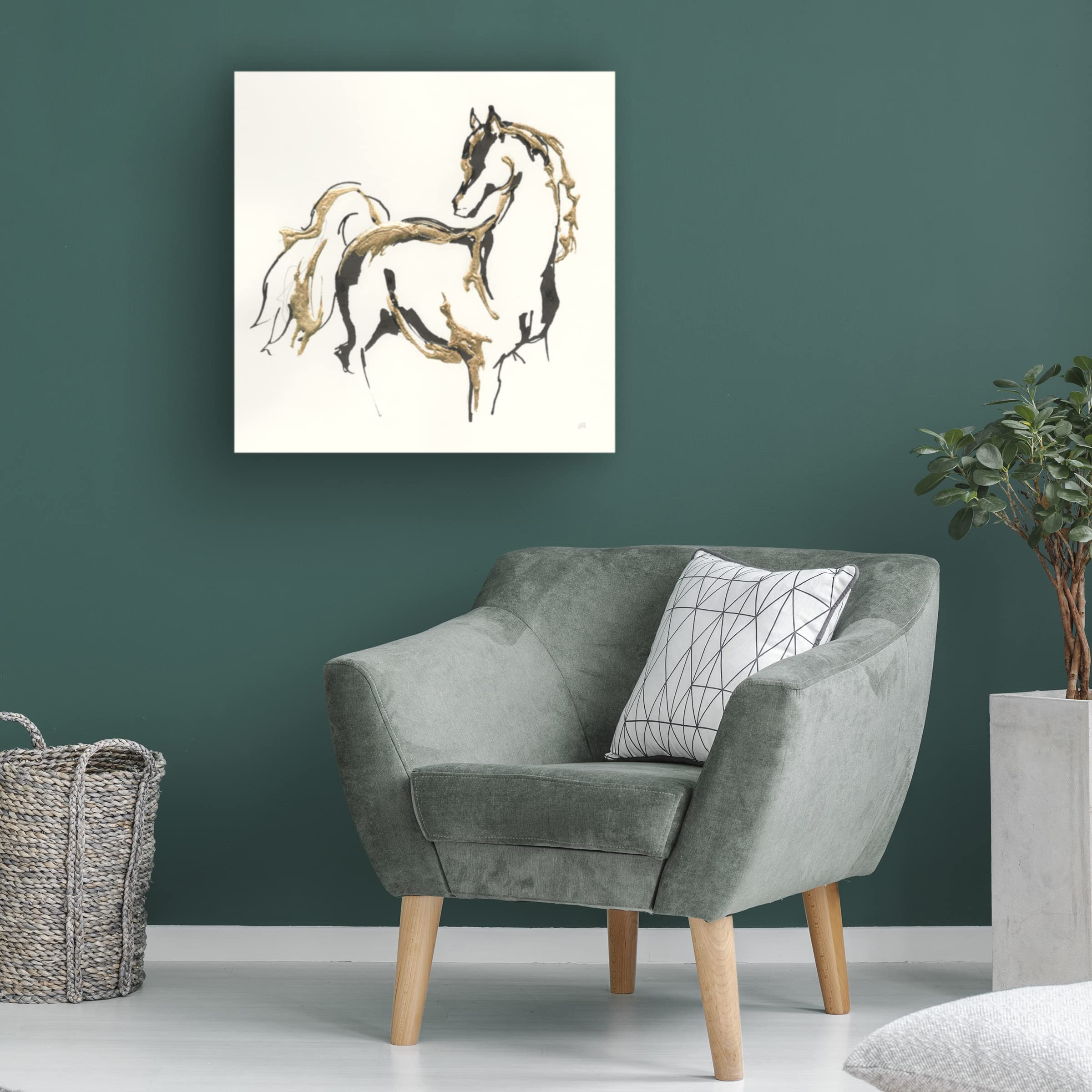 Chris Paschke 'Golden Horse VIII' Canvas Wall Art - Premium Trademark Fine Art Print for Home & Office Decor | Perfect for Living Room, Bedroom, or Office Wall Decor
