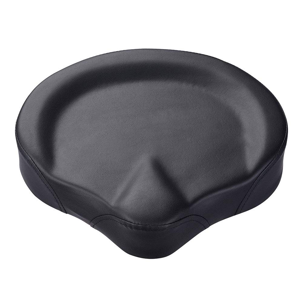 AW Adjustable Height Drum Throne Stool - Round Saddle Seat for Drummers, Folding Stand with Large Percussion Hardware - Perfect for Live Performances, Studio Recording & Drum Practice