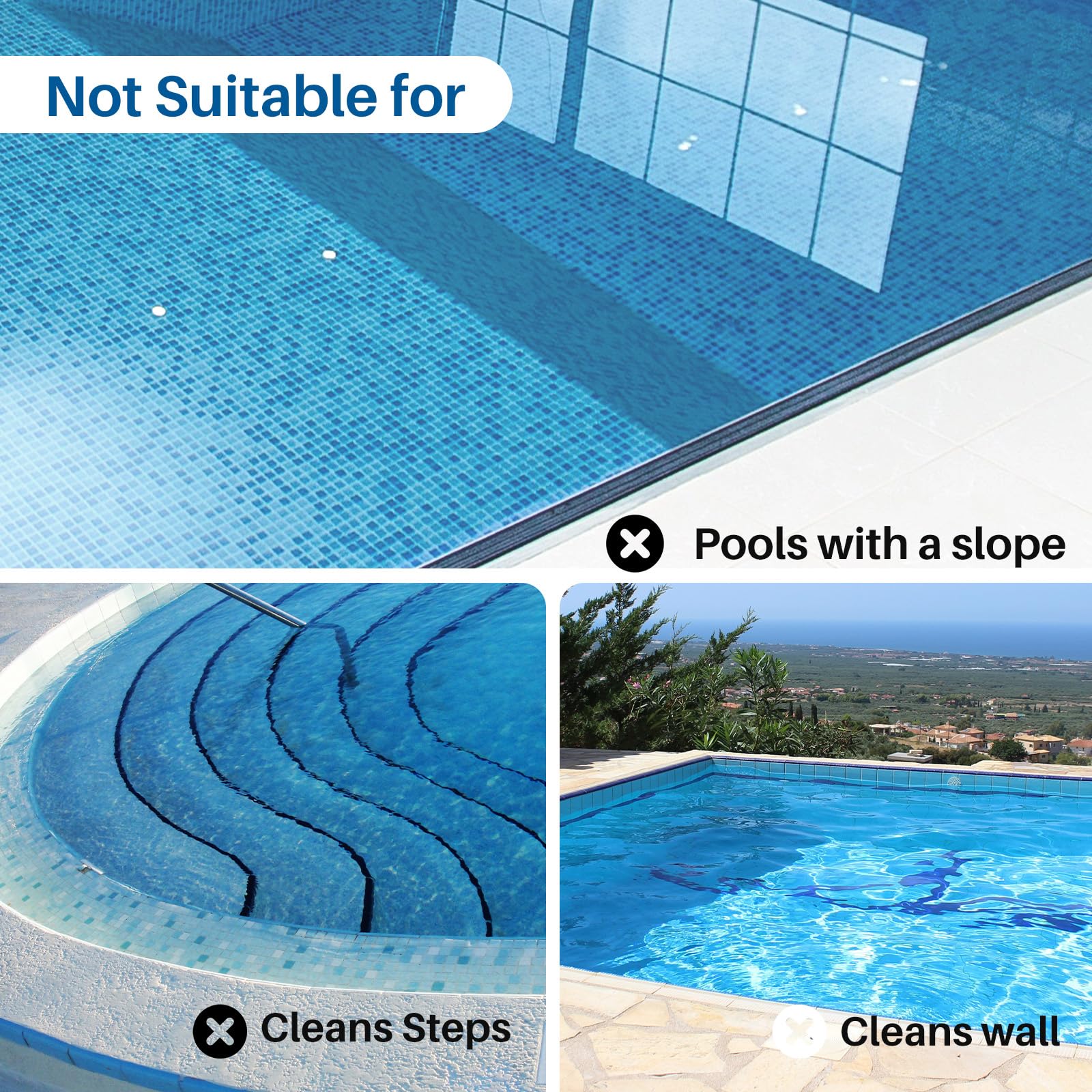 Poolpure Aquaguard SE Cordless Robotic Pool Cleaner - 5000mAh Long-Lasting Battery, Waterproof Design, DIY Stickers - Automatic Vacuum for Above Ground & In-Ground Pools - Perfect for Backyard, Vacation Homes & Commercial Pools
