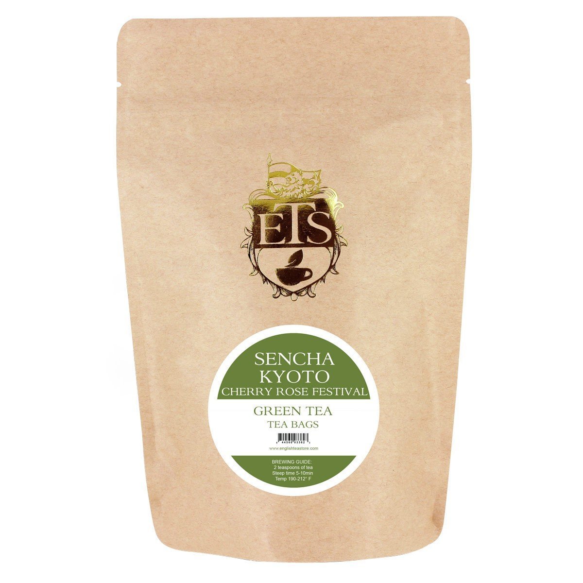 Premium Sencha Kyoto Cherry Rose Festival Green Tea - 50 Tea Bags Pouch for Relaxation & Japanese Tea Ceremony