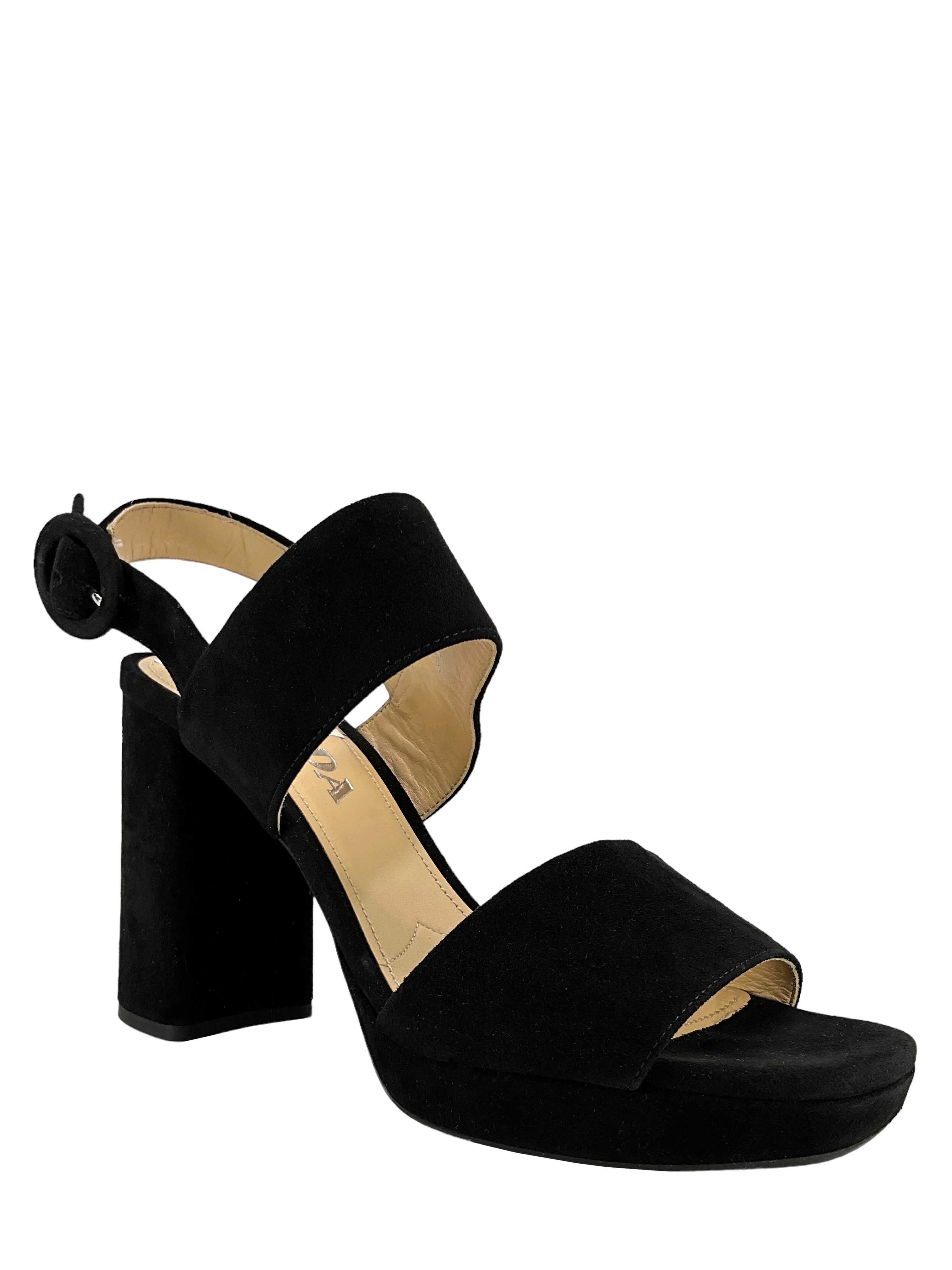 PRADA Suede Ankle Strap Platform Sandals Women's Size 6 | Luxury Designer High Heel Shoes for Women | Perfect for Parties, Weddings & Evening Events