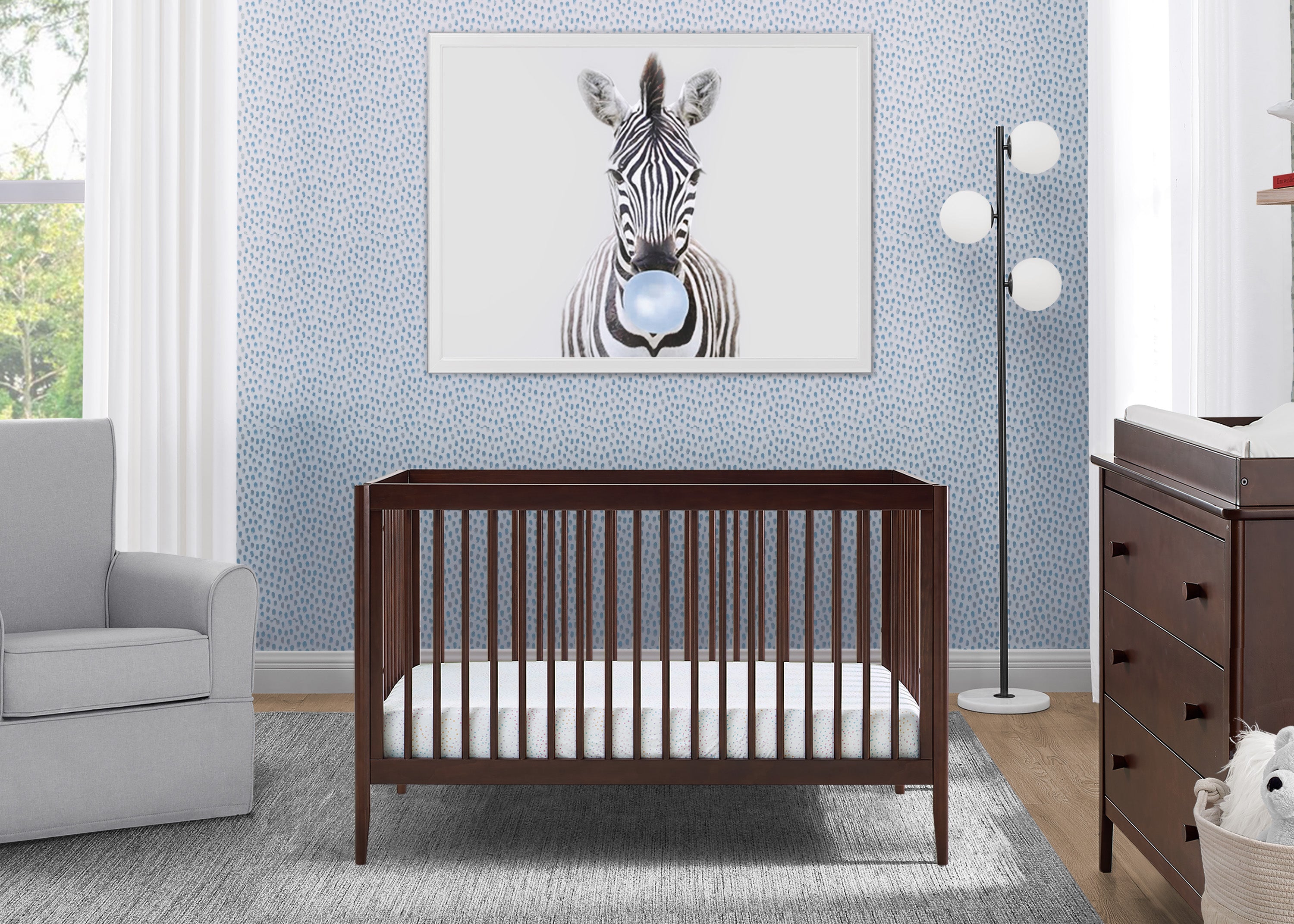 Casey 6-in-1 Convertible Baby Crib - Toddler Bed, Daybed & Full-Size Bed - Safe Nursery Furniture for Newborn to Adult - Perfect for Nursery, Bedroom & Guest Room