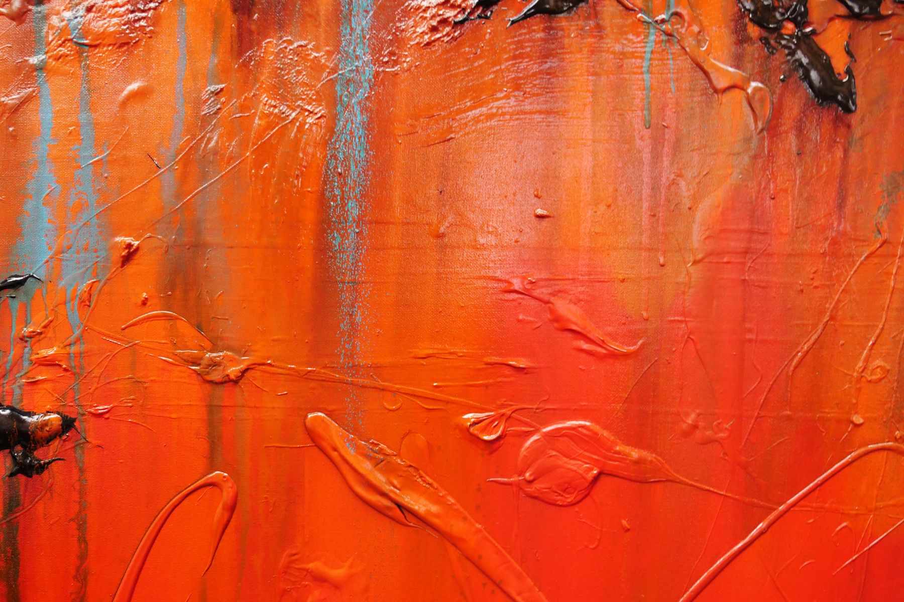 Outback Vibes 160cm x 100cm Orange Blue Textured Abstract Canvas Art - Modern Wall Decor for Living Room, Bedroom & Office