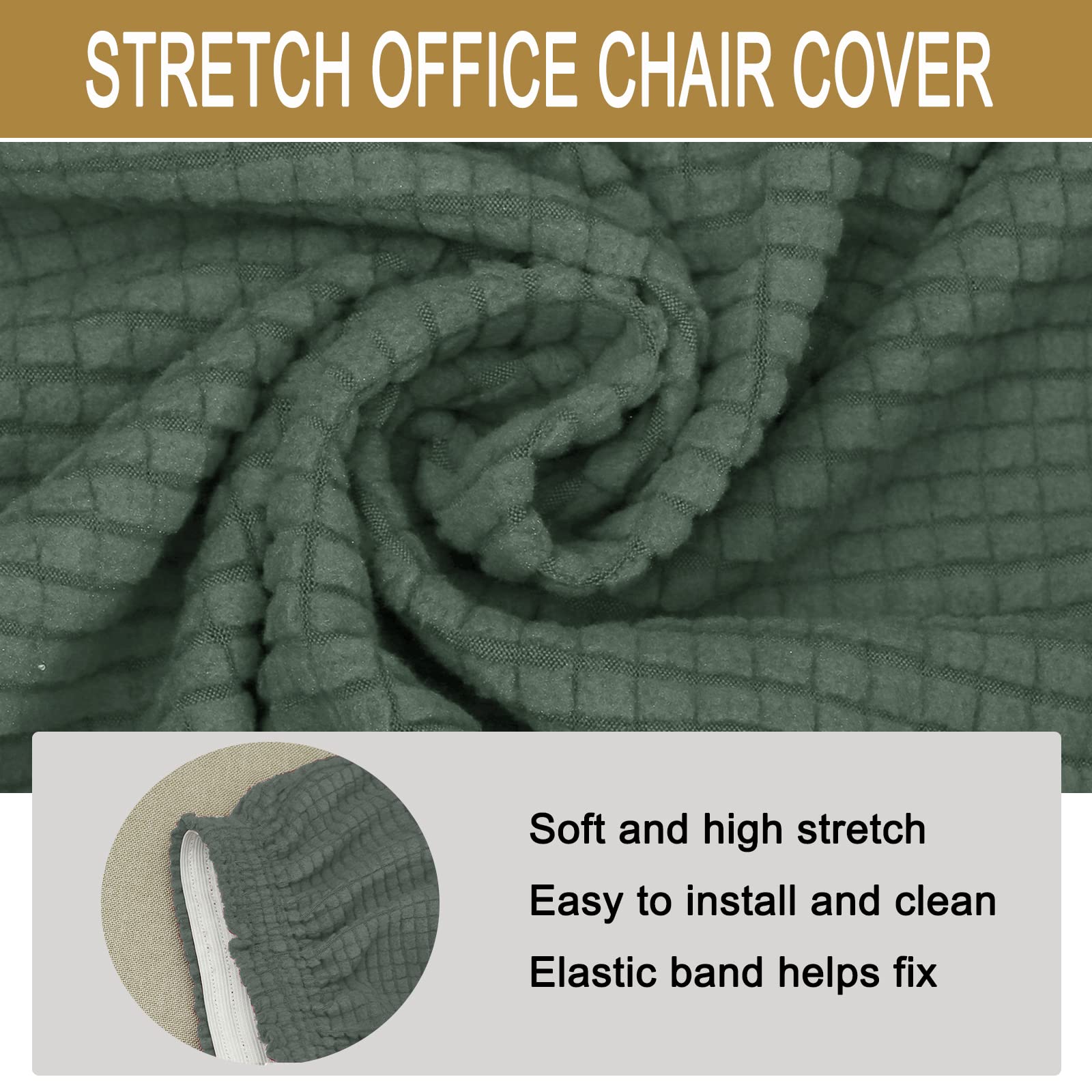 Stretch Jacquard Armless Chair Cover - Soft Slipcover for Living Room & Hotel