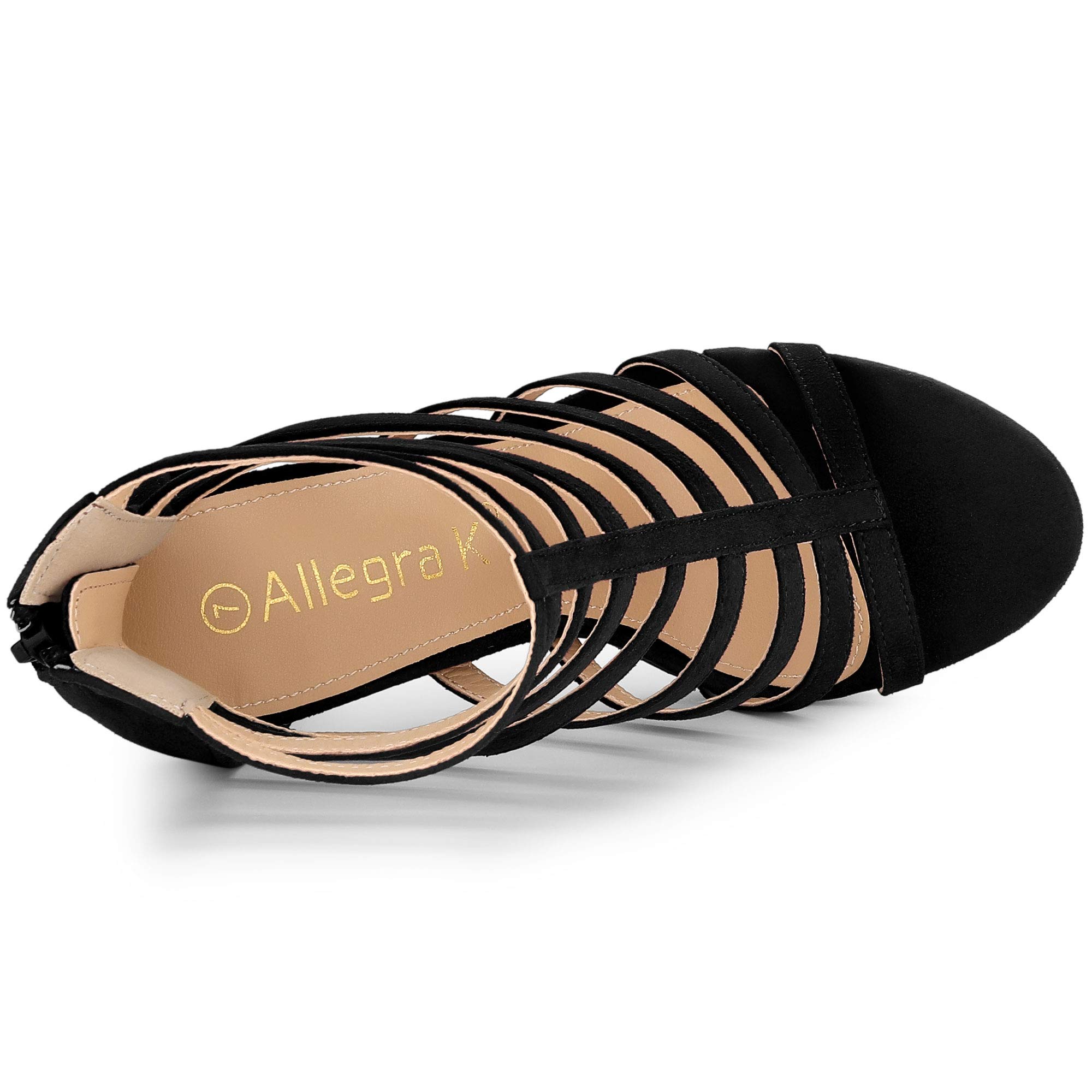 Allegra K Women's Stiletto Platform Heels Strappy Gladiator Heel Sandals - Sexy High Heel Dress Shoes for Party, Wedding & Evening Out