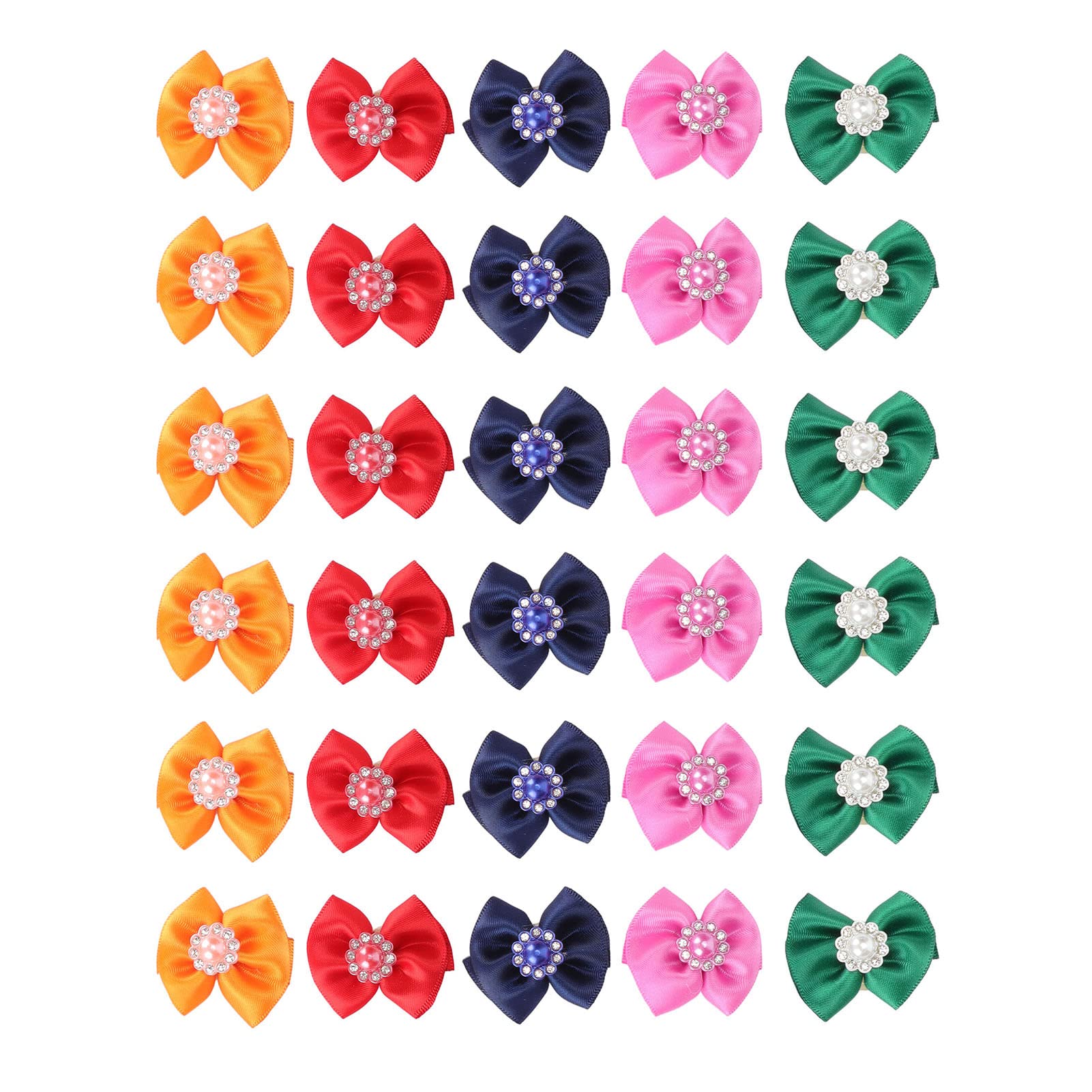 Elegant Pet Hair Bows for Dogs & Cats - Puppy Grooming Accessories
