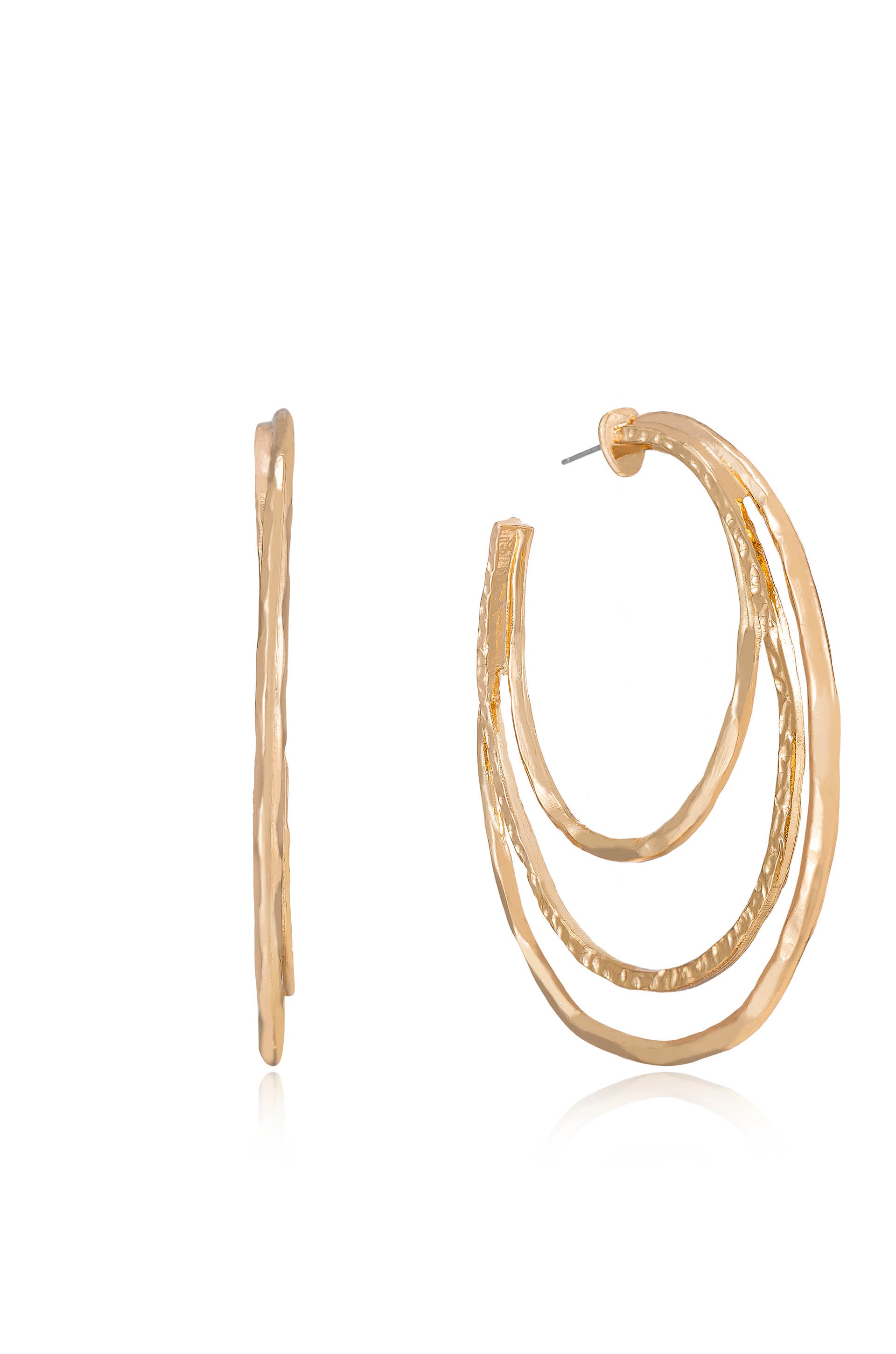 Handmade Hoop Earrings for Women - 14K Gold Plated Dainty Circle Earrings - Boho Chic Jewelry for Everyday Wear & Special Occasions