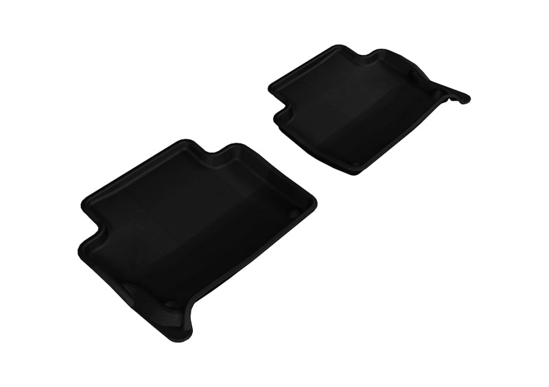 3D MAXpider Custom Fit Floor Mats for 2007-2015 Audi Q7 Kagu 2nd Row - All Weather Protection, Non-Slip Design | Perfect for Winter Snow, Mud & Daily Commute