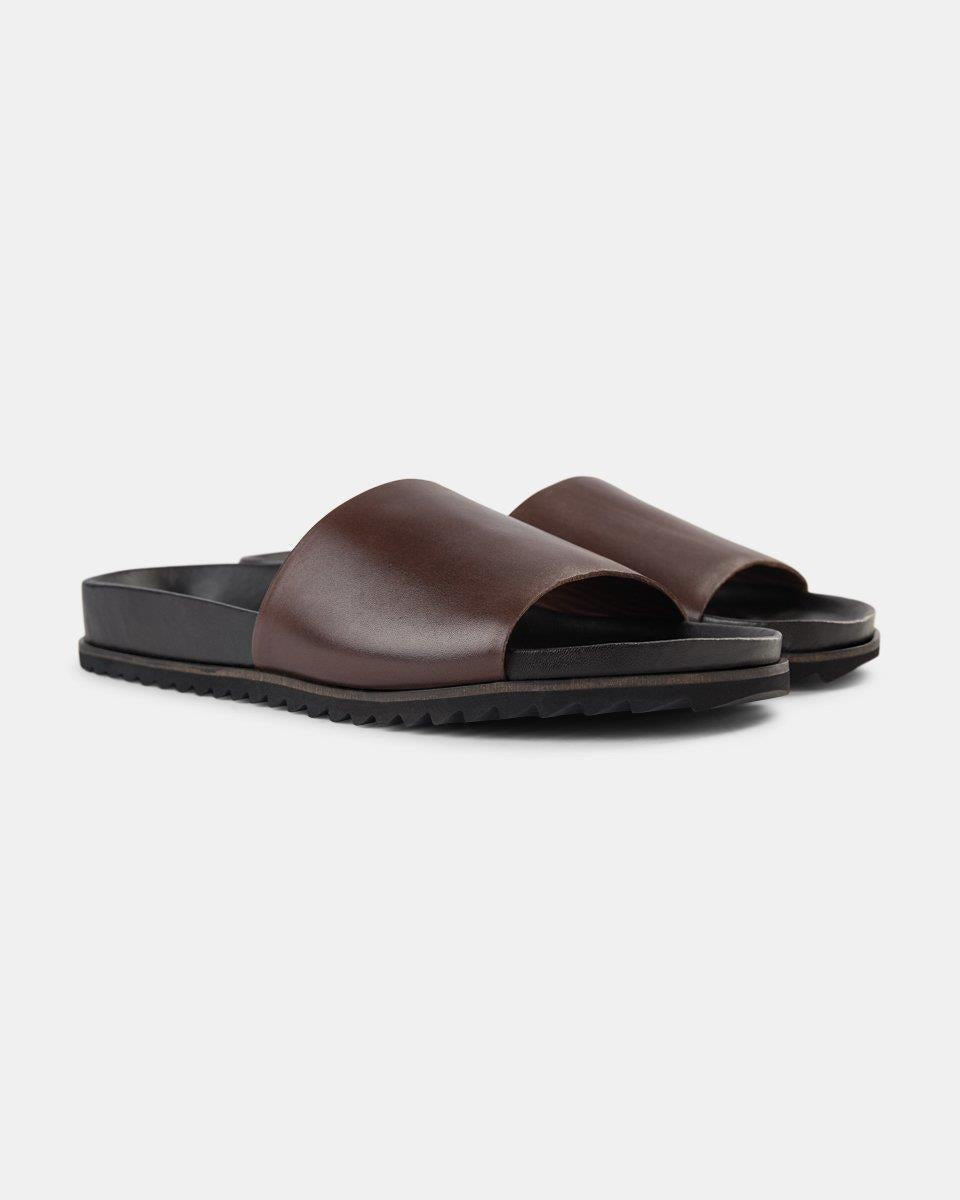 Augustin Comfortable Brown House Slippers for Men & Women - Soft Indoor/Outdoor Slides for Home, Spa, and Relaxation