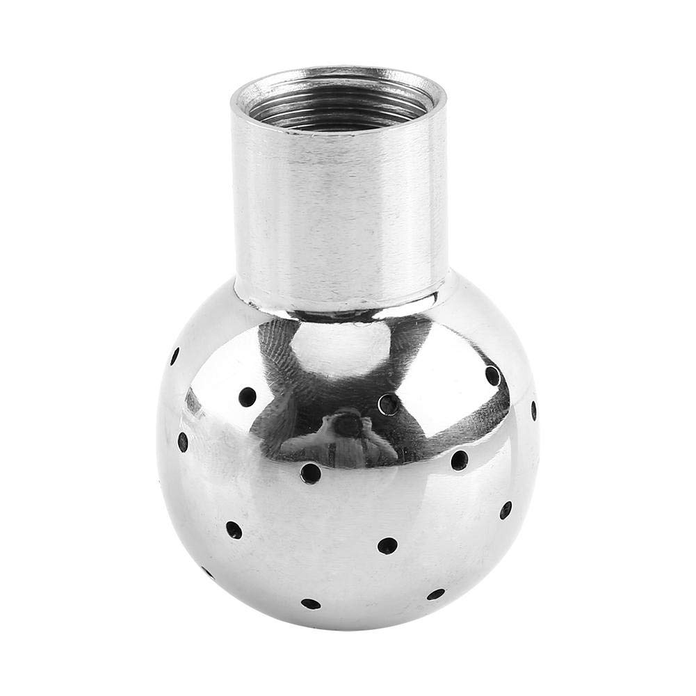 Stainless Steel Fixed Spray Ball Tank Cleaning Head - 2.36 x 1.57 Inches, 1/2