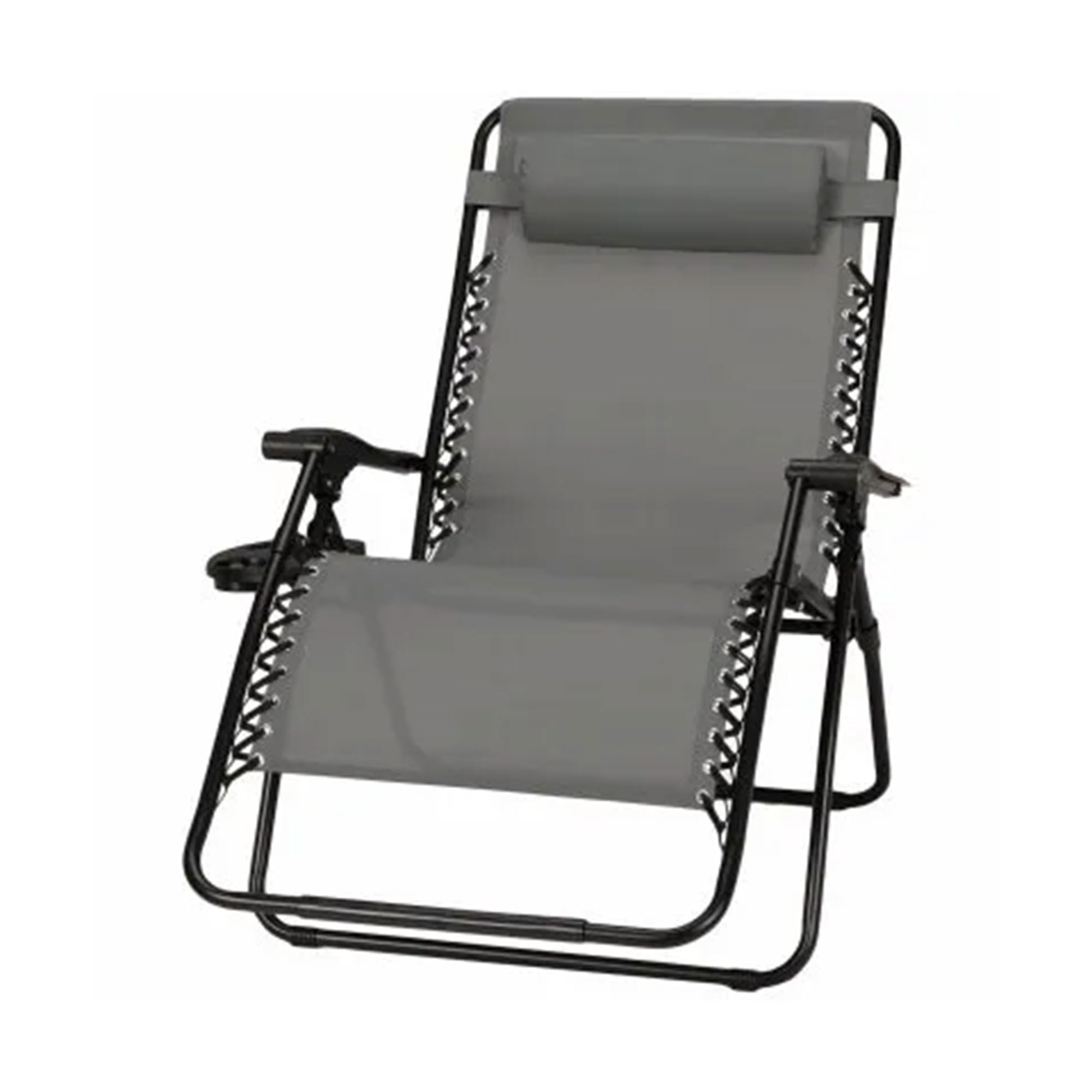 Sunny Isles XL Zero Gravity Outdoor Patio Reclining Chair - Steel Frame Comfortable Lounge Seating Furniture Set (3 Pack, Gray) - Perfect for Backyard, Poolside & Beach Relaxation