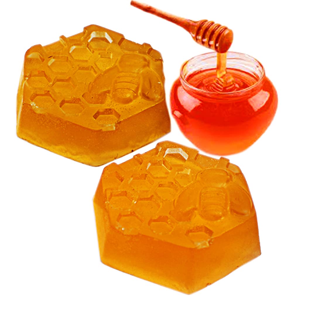 Handmade Pure Natural Honey Soap Bar - 65g (Pack of 2) | Moisturizing & Nourishing for Dry & Sensitive Skin | Perfect for Daily Face & Body Cleansing, Gift Sets & Spa Days