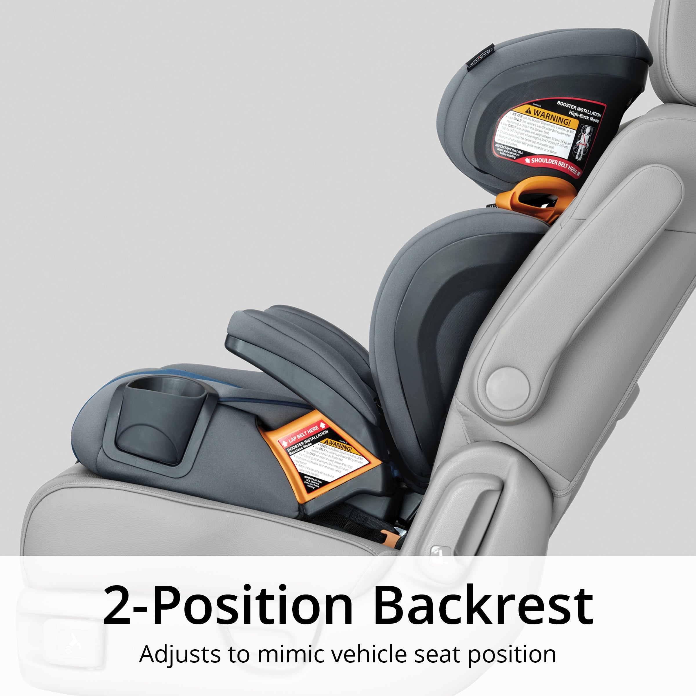 Chicco KidFit ClearTex Plus 2-in-1 Belt Positioning Booster Car Seat for Kids - Safe & Comfortable Convertible Car Seat for Toddlers - Ideal for School Drop-offs, Road Trips & Family Travel