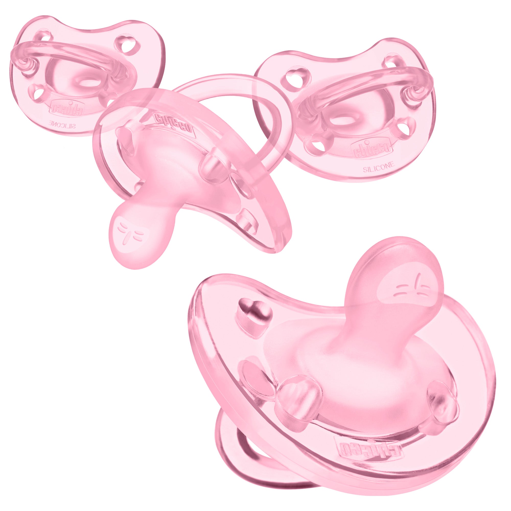 Chicco PhysioForma Silicone Orthodontic Pacifier for Babies 0-6 Months (4-Pack) - Soothing One-Piece Design for Newborns & Infants - Perfect for Daytime Comfort & Nighttime Sleep
