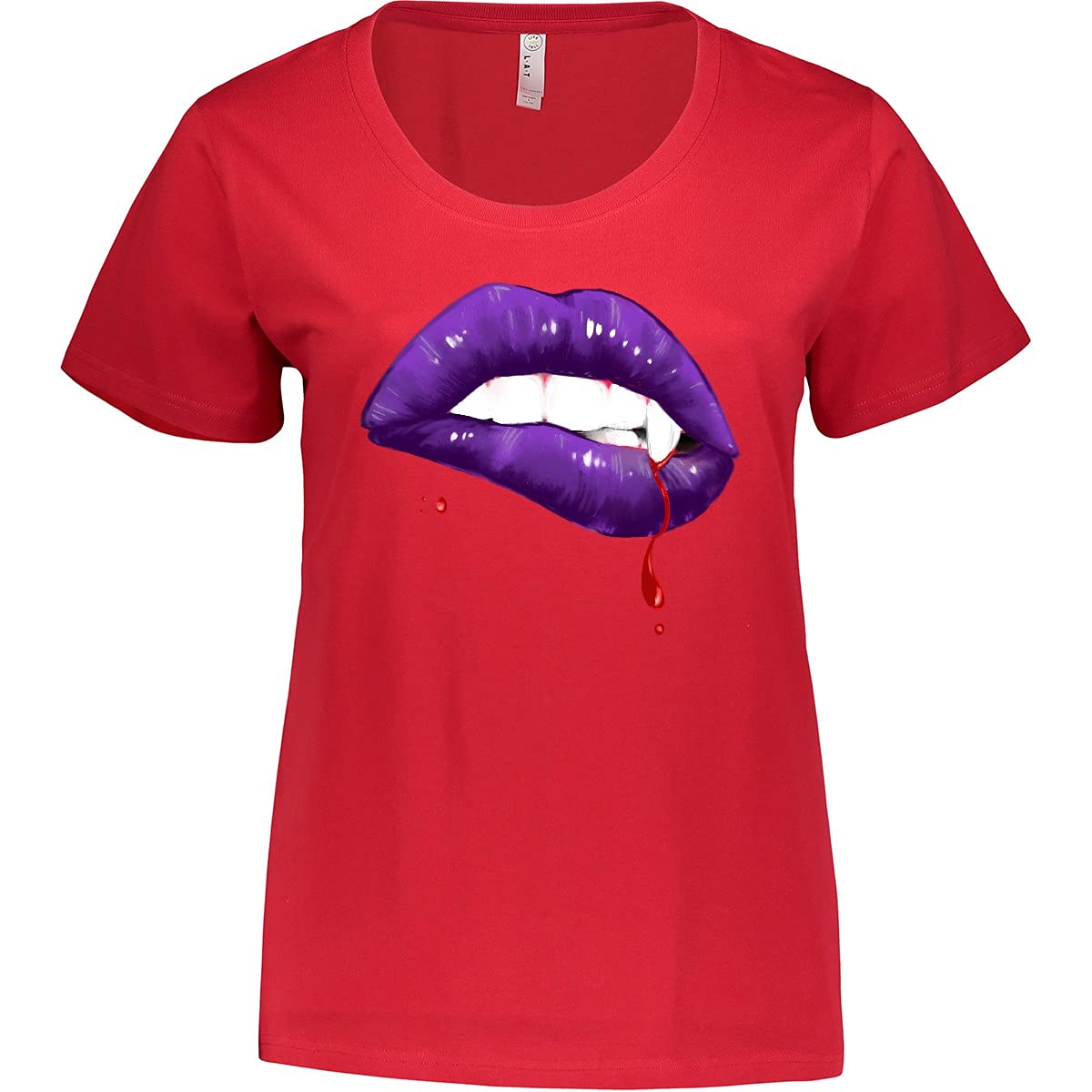 Vampire Lips Halloween T-Shirt for Women - Plus Size & Stylish for Parties