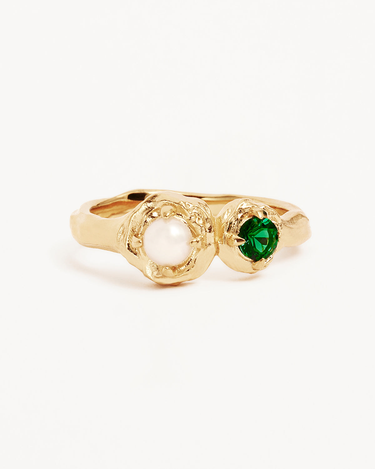 18K Gold Vermeil Moonlit Tides Ring - Elegant Celestial Jewelry for Women, Perfect for Evening Wear, Date Nights & Special Occasions
